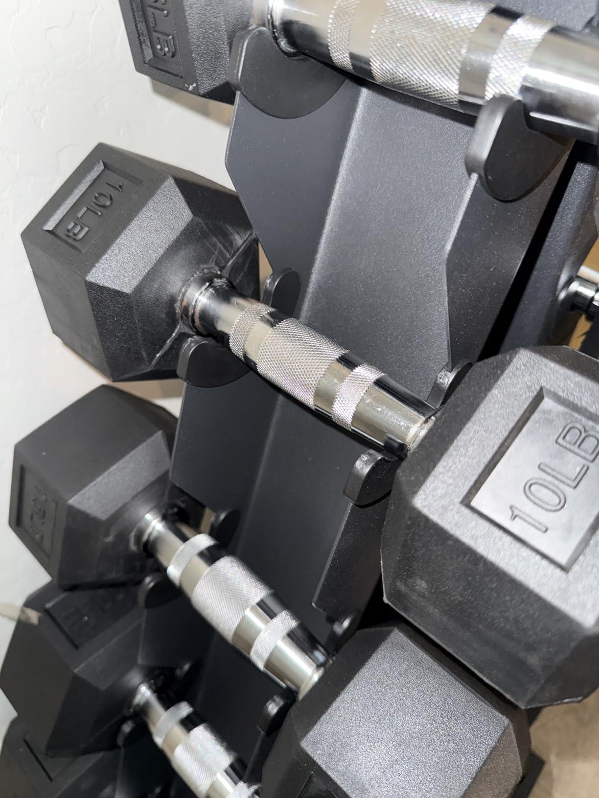 BalanceFrom Rubber Coated Hex Dumbbell Weight Set with Storage Rack, 100LB or 150LB or 200LB Set customer photo 1