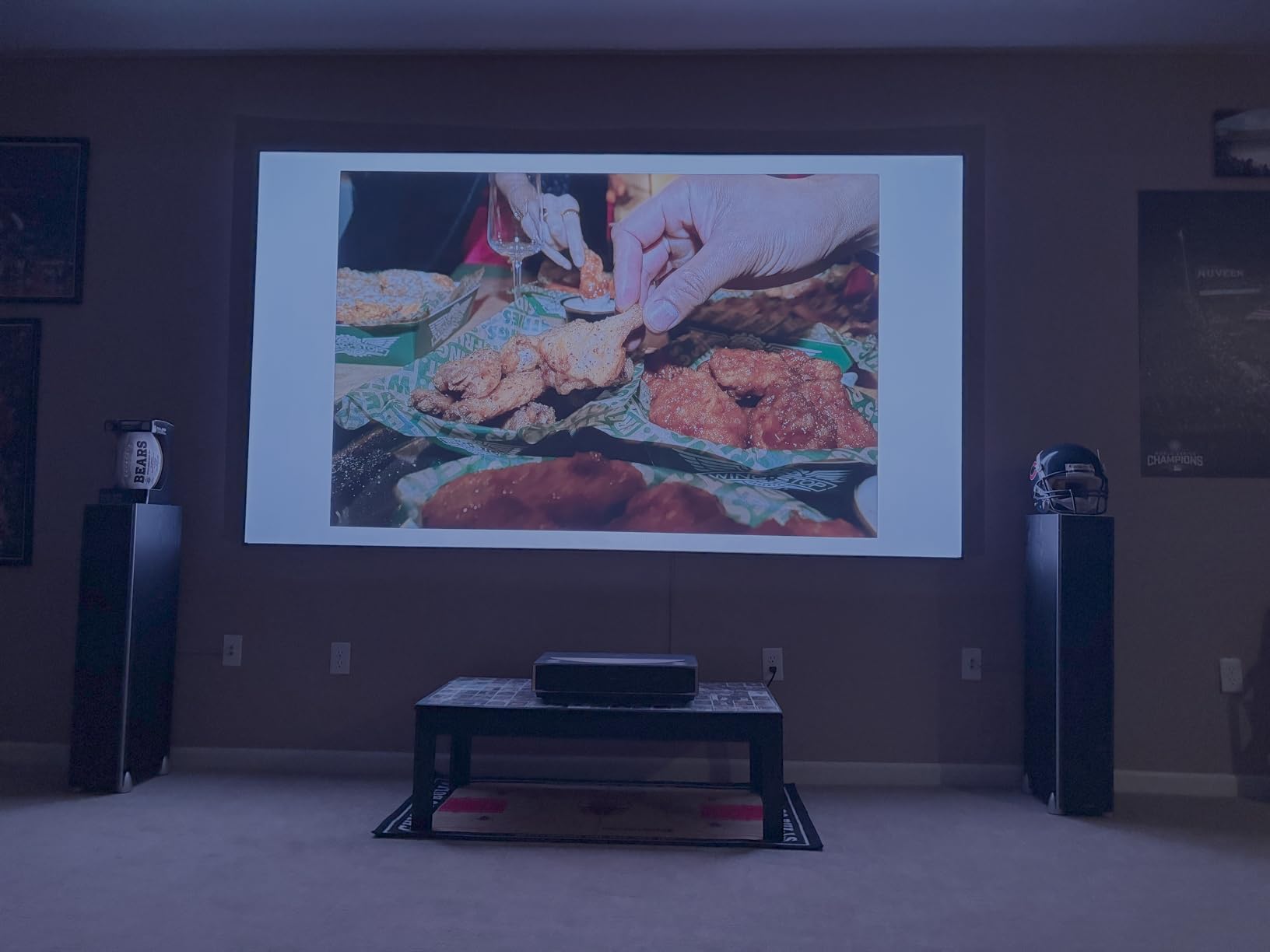 NothingProjector ALR Screen for Ultra Short Throw Projector, 85% Ambient Ceiling Light Rejecting, 120 inch, 4K/8K UHD, Active 3D, Fixed Frame 16:9, Wall Mount Anti Daylight UST, Classic Series NothPJ customer photo 2