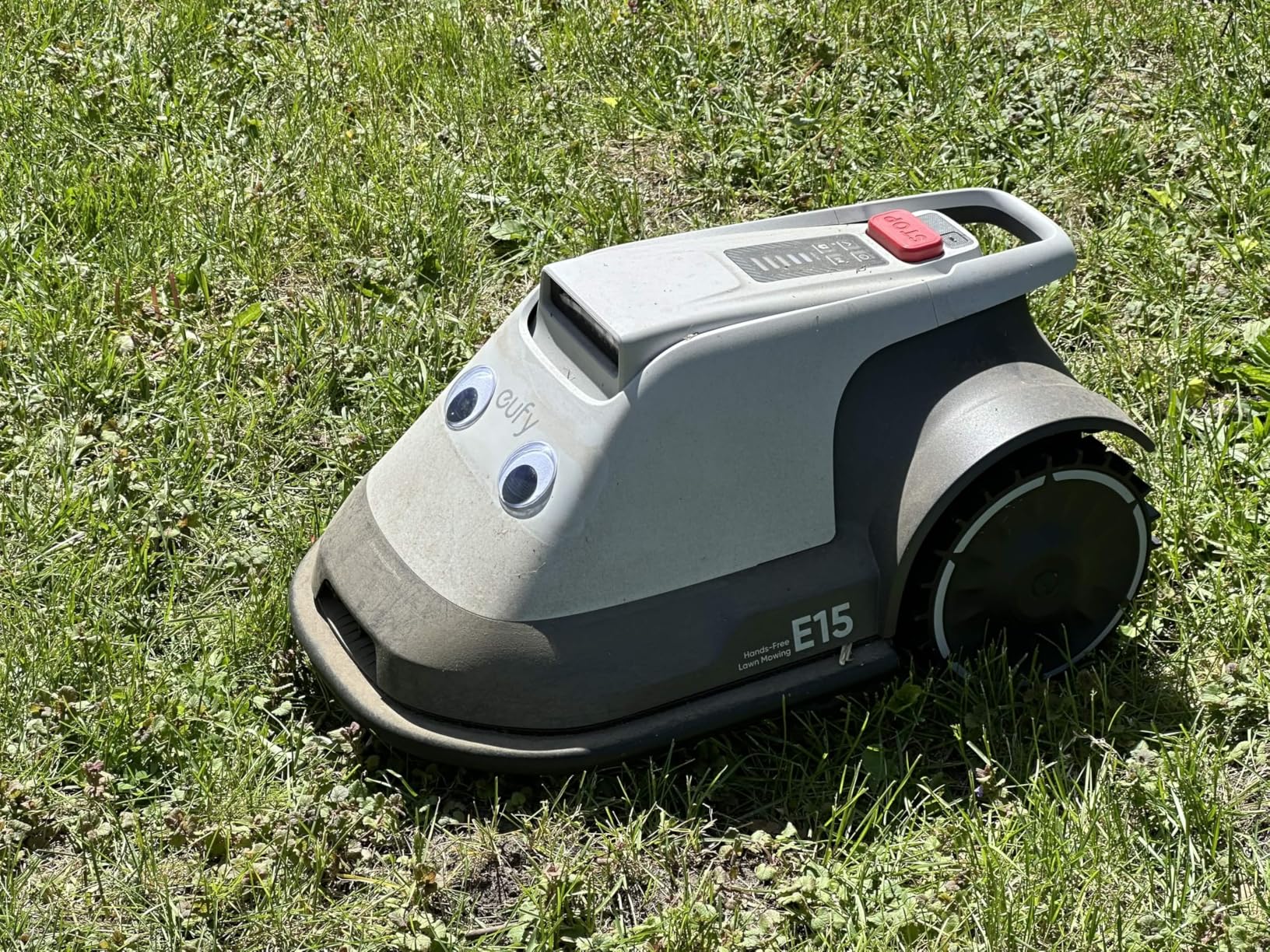 eufy Robot Lawn Mower E15, Auto Mapping, Pure Vision Navigation, Wire Free RTK Free, Multi-Zone Management, AI 3D Obstacle Avoidance, GPS Anti-Theft, 0.2 Acres, 18° Slope, App Control customer photo 1