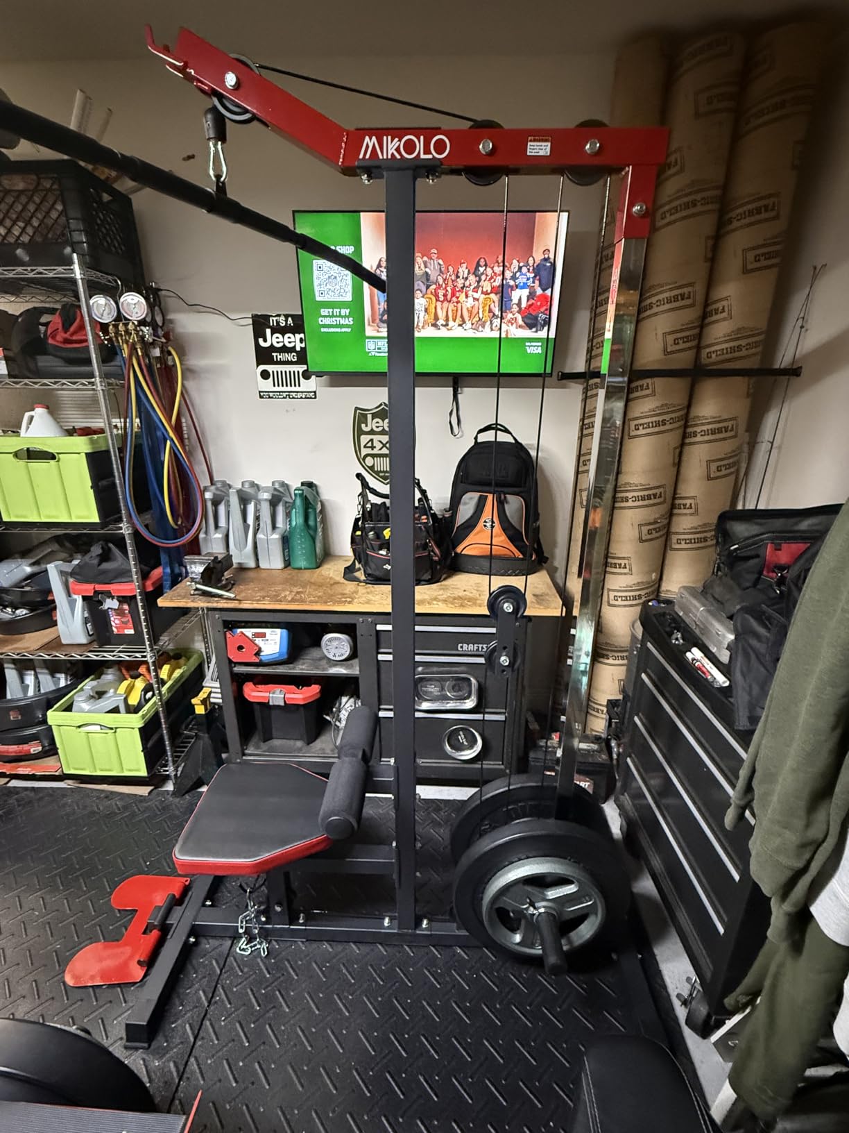 Mikolo LAT Pulldown Machine, LAT Row Cable Machine with Leg Hold Down Attachment, Cable Machine Home Gym customer photo 1