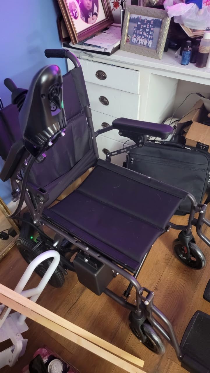 Electric Wheelchairs for Adults, Lightweight Electric Wheelchair, Foldable Travel Motorized Wheelchairs for Seniors, Folding Portable Mobility Scooter, Compact Fold Power Wheelchair customer photo 1