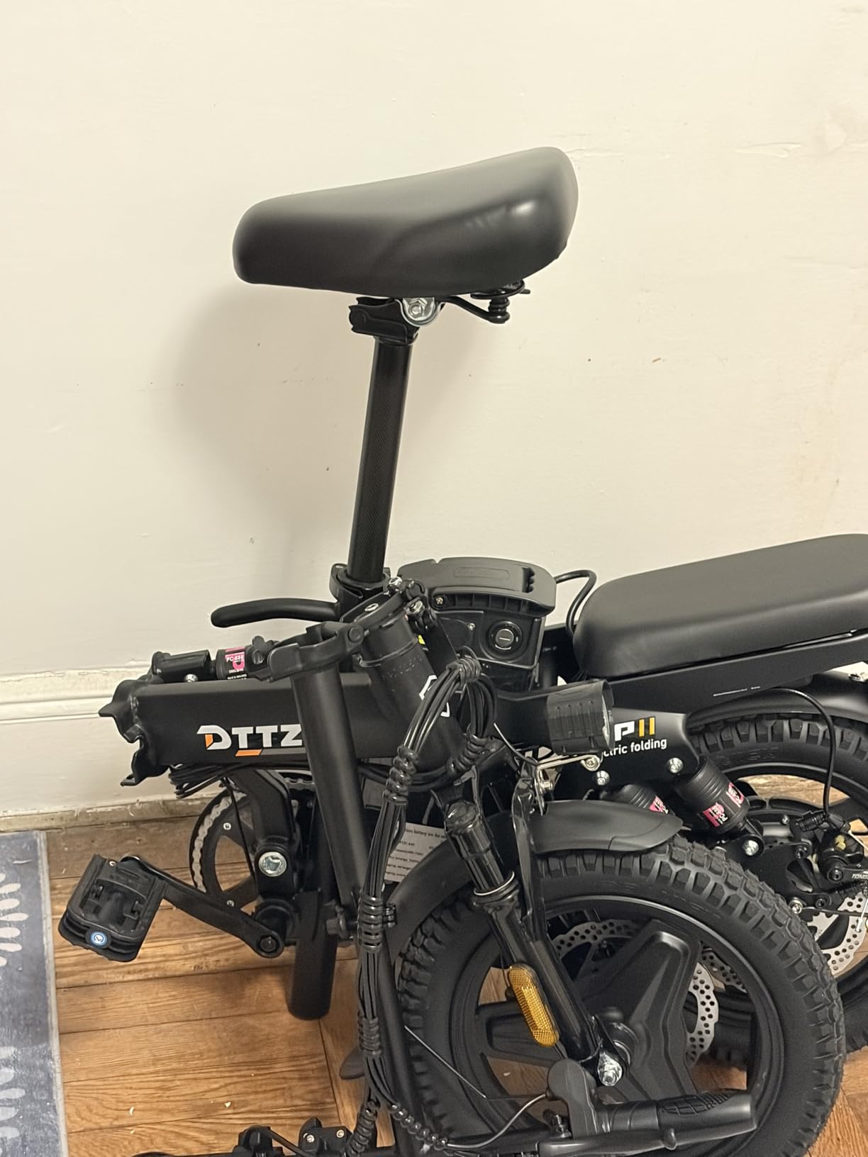 DTTZH Foldable Ebike with Keyless Ignition, 1000/2000W, 40/28MPH, 52V 25Ah/48V 15Ah, Max 60-80 Miles Range Folding Electric Bike, 14