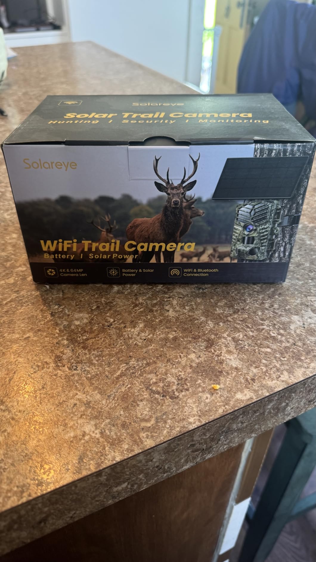 Solareye Trail Camera WiFi - Solar Powered 4K 64MP Game Cameras with Night Vision Motion Activated Waterproof with 32GB Micro SD Card, IP66 120° Detection Angle 0.2s Trigger 940nm No Glow LED Wildlife customer photo 1