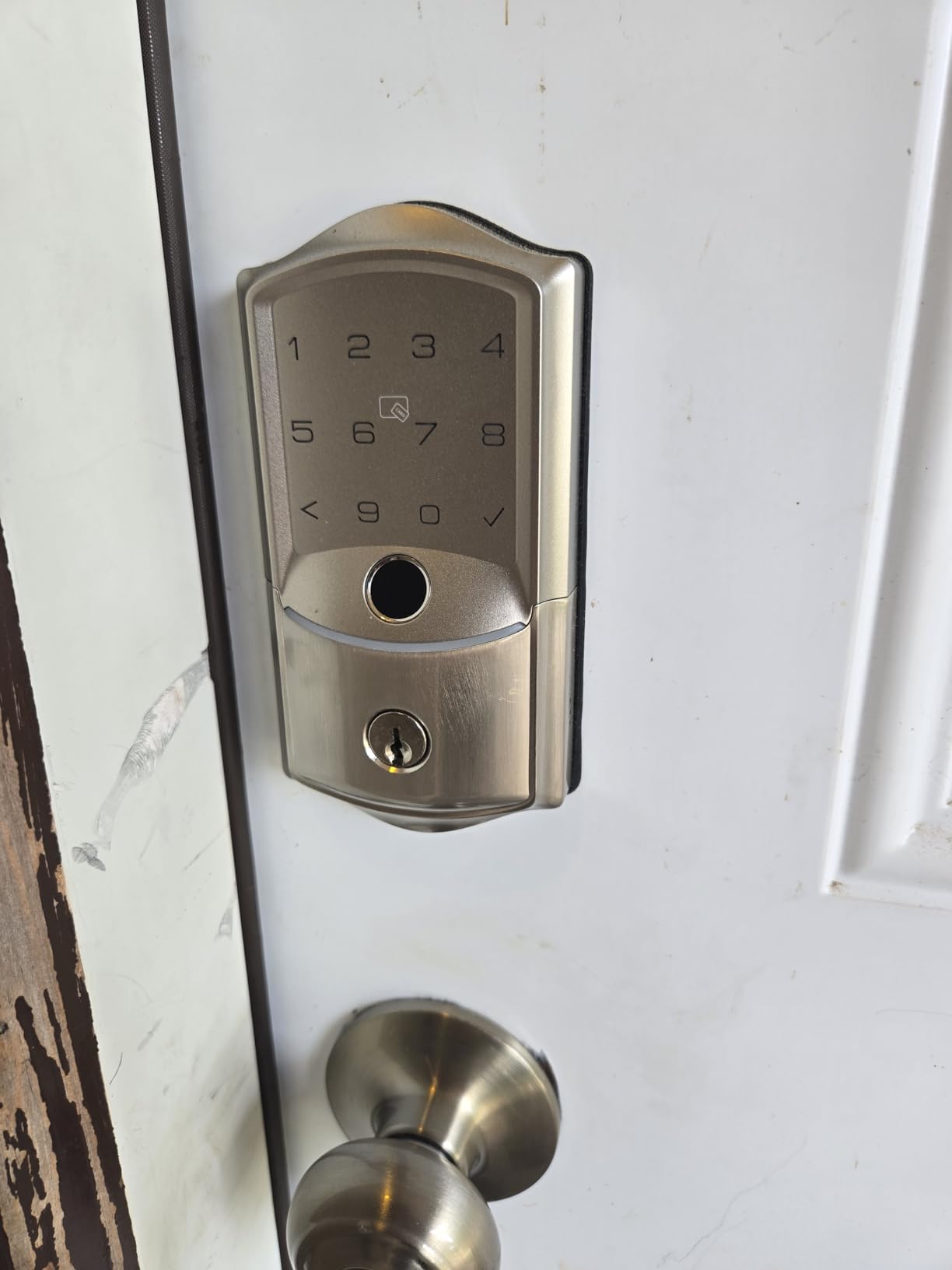 Veise VE027 Built-in Wi-Fi Smart Lock, Fingerprint Keyless Entry Front Door Lock, App Remote & Voice Control, No Hub Needed, Touchscreen Keypad Deadbolt, IP65 Waterproof, BHMA Grade 3, Matte Black customer photo 2