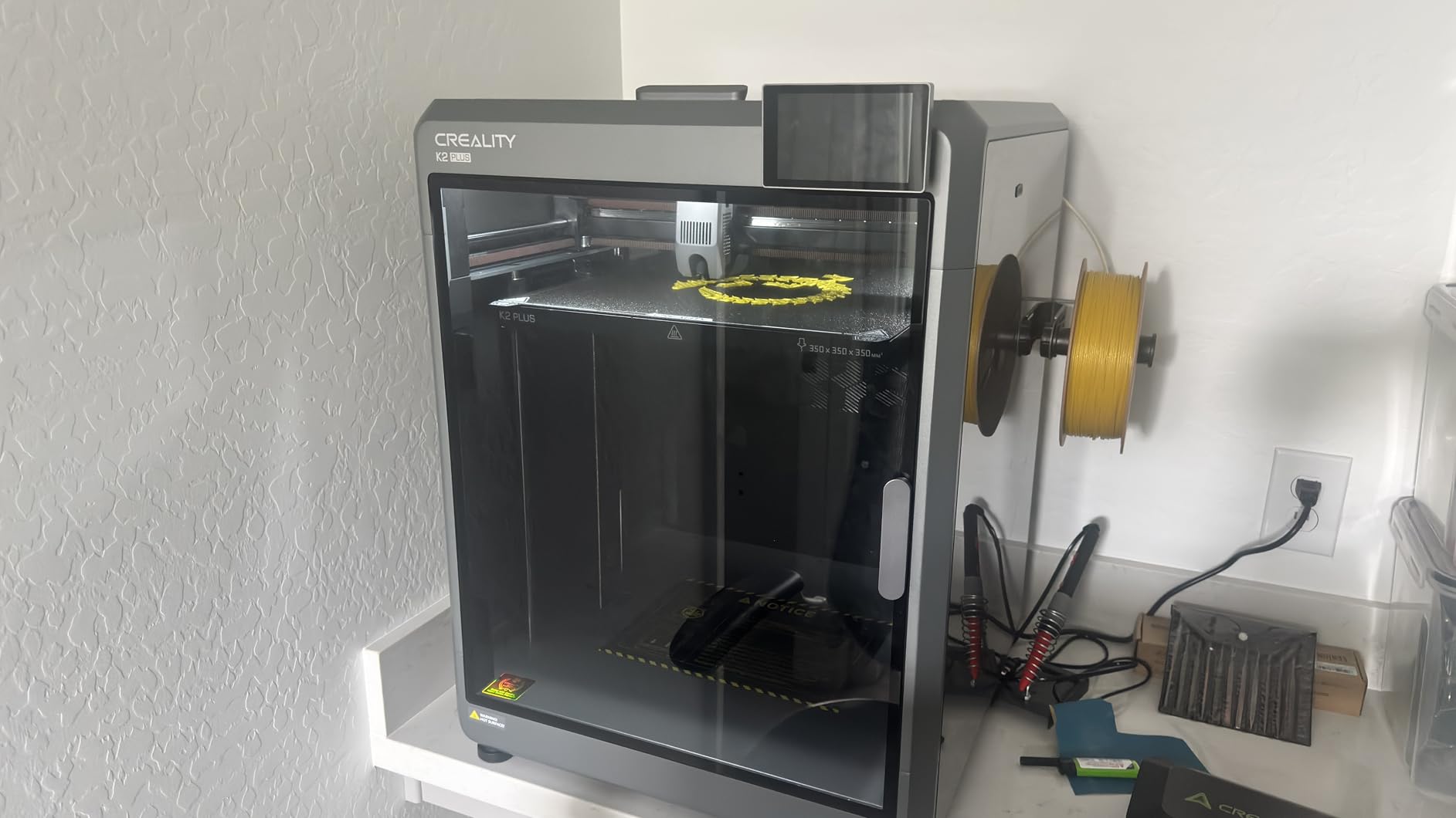 Creality K2 Plus 3D Printer, Support Multi Color Printing Needs CFS, Max 600mm/s Fast Printing, Dual AI Cameras, Full-auto Leveling, Ready-to-Use FDM 3D Printers, Large Build Volume 350x350x350mm customer photo 2
