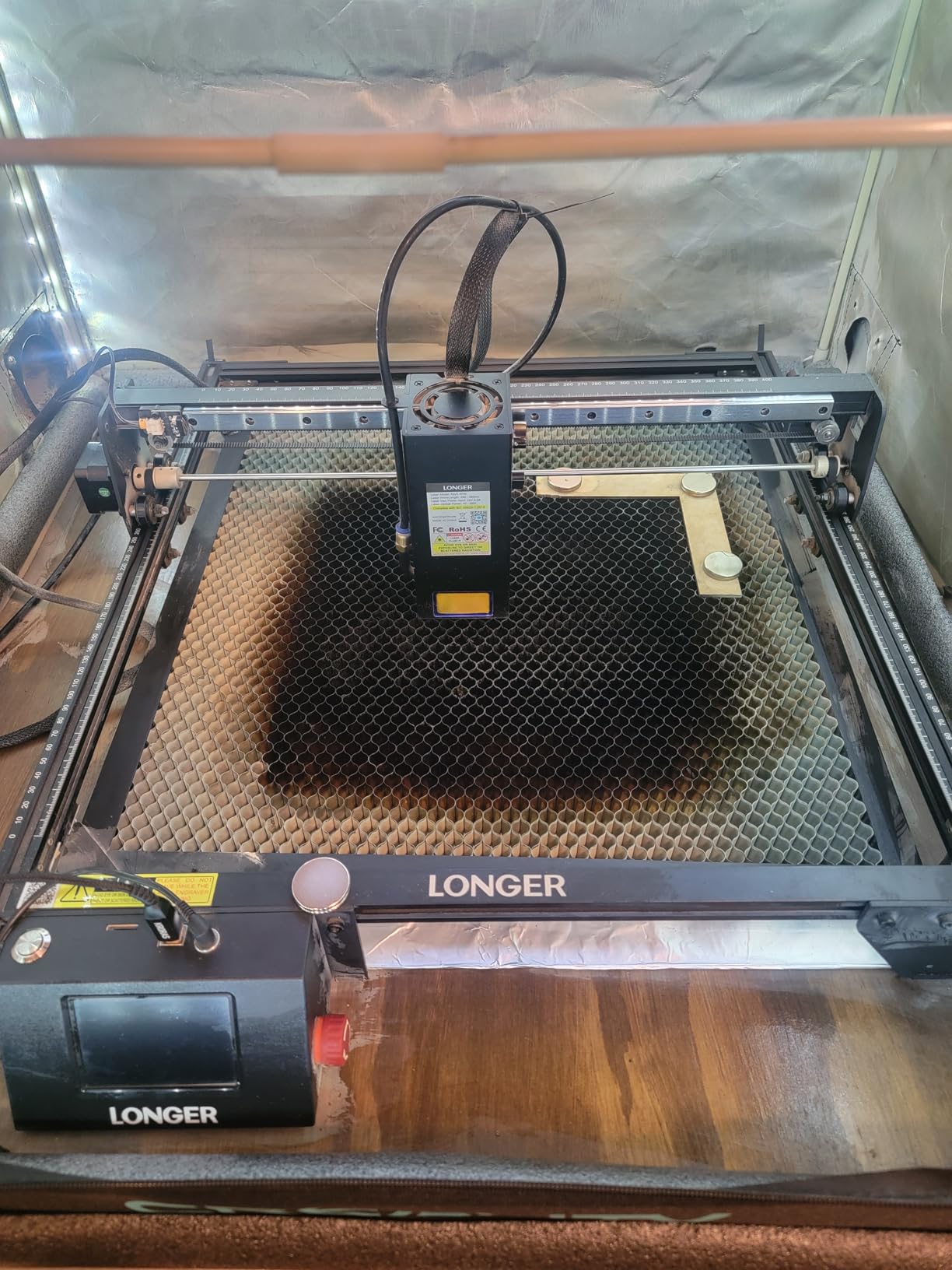 Longer RAY5 New Upgrade Laser Engraver, Laser Cutter 40W Output Power, Engraving Speed Up to 24,000 mm/min, 3.5