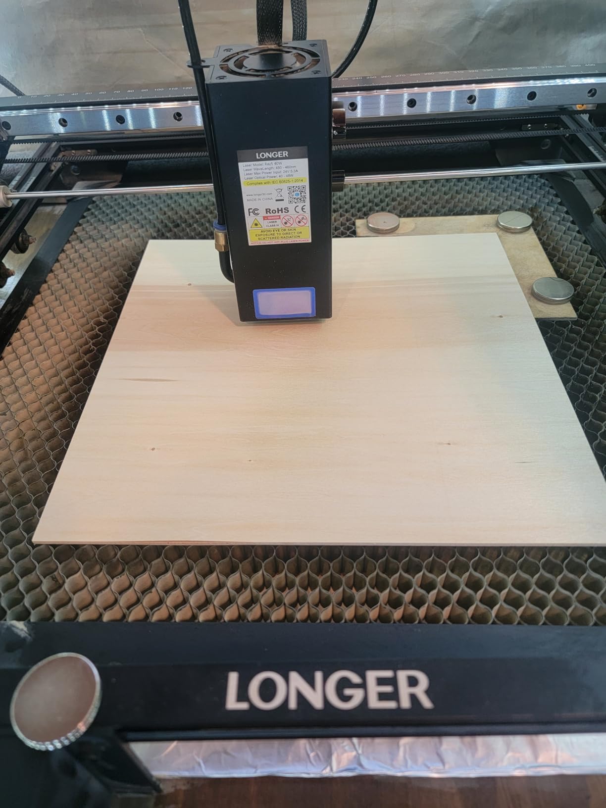 Longer RAY5 New Upgrade Laser Engraver, Laser Cutter 40W Output Power, Engraving Speed Up to 24,000 mm/min, 3.5