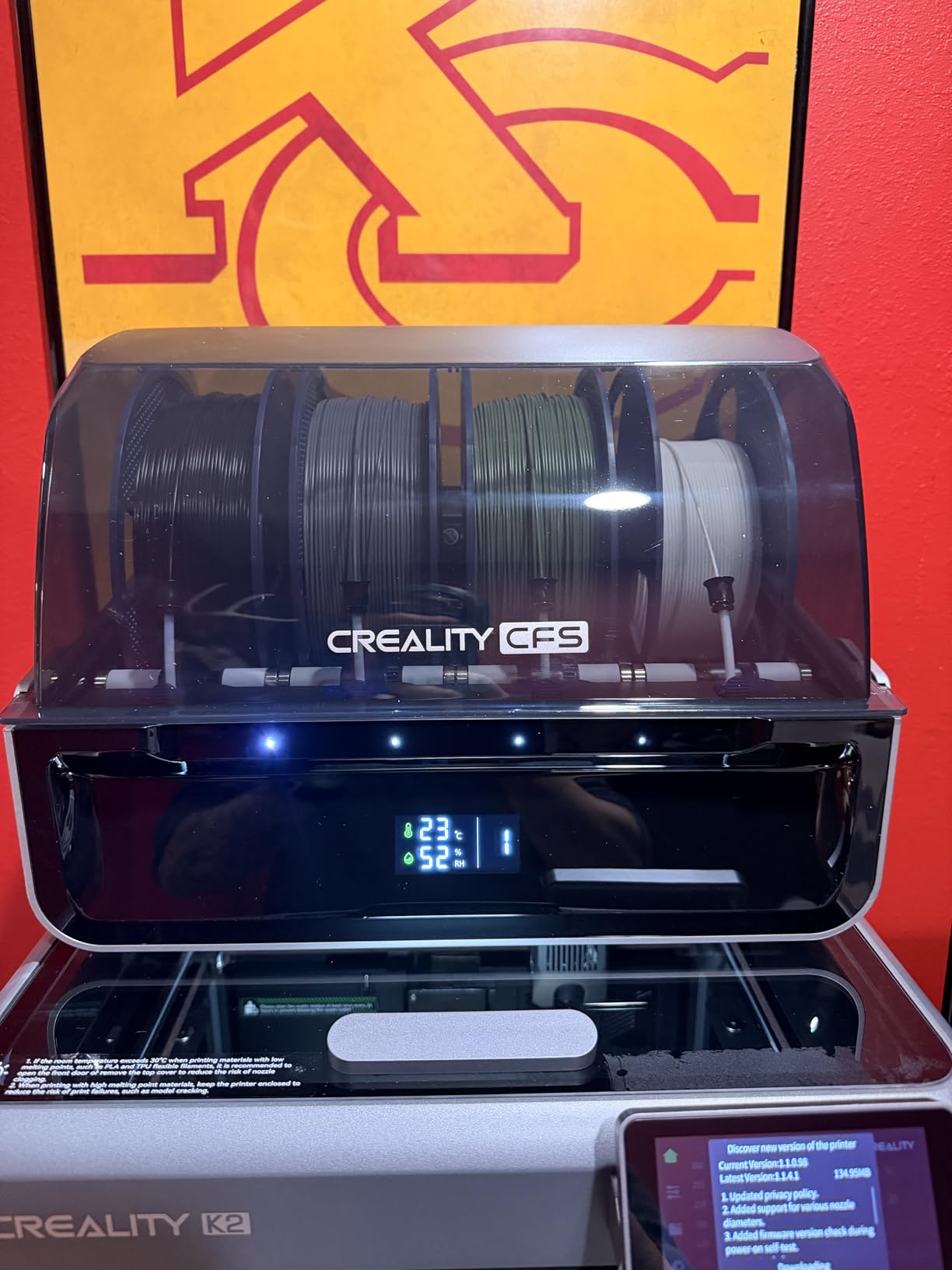 Creality K2 Combo (A) 3D Printer, Multicolor Printing with CFS, 600mm/s Printing Speed, 95% Pre-Assemble, Smart AI Camera & Auto Leveling, Next-Gen Direct Drive Extruder, Build Volume 260x260x260mm customer photo 1