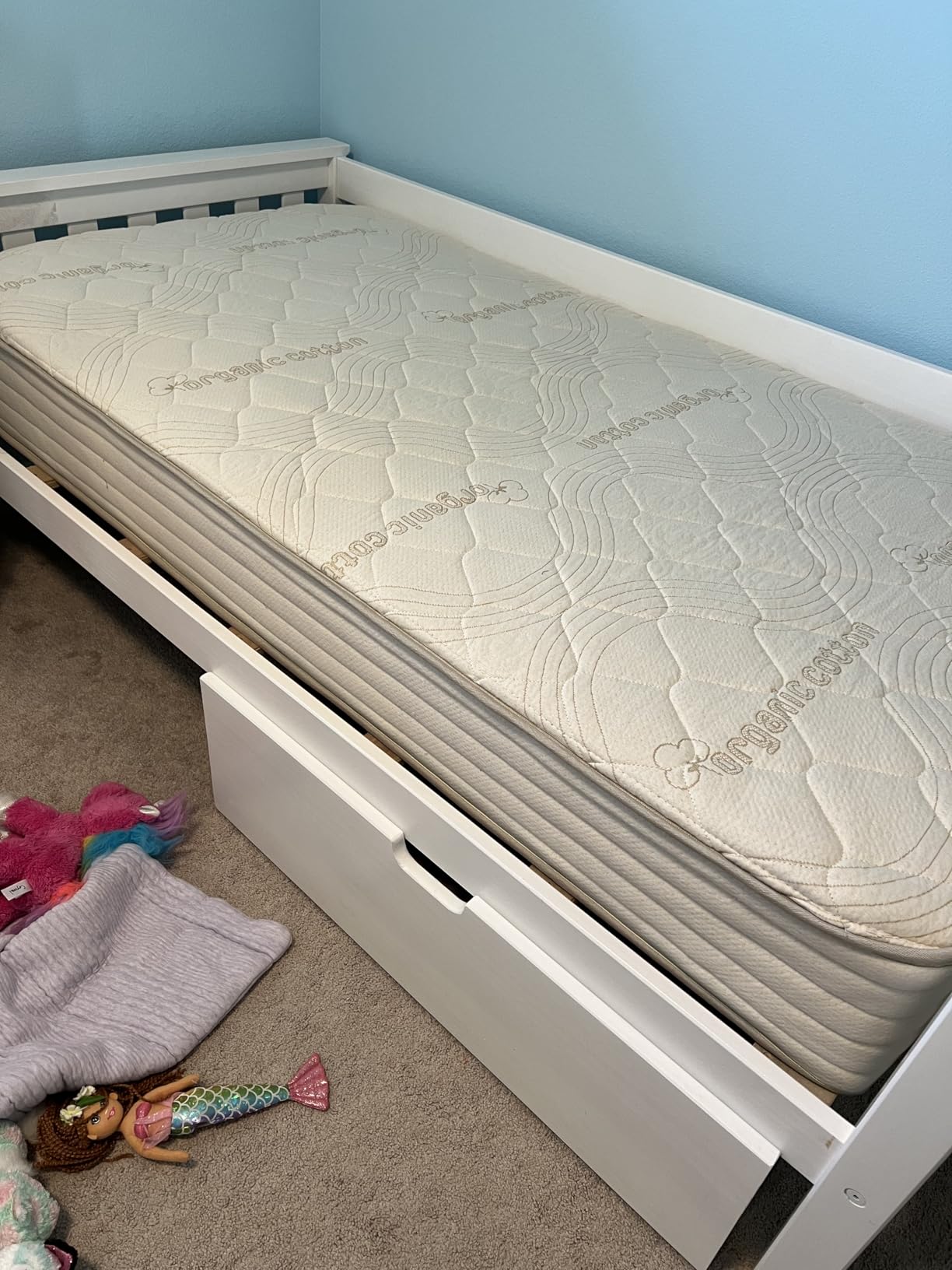 All Natural Mattress (100% Organic Cotton, & Wool, Made in The USA) Non Toxic, Fiberglass Free Hybrid Pocket Coil and Plush Foam Bed in A Box Medium Soft - Queen, 11