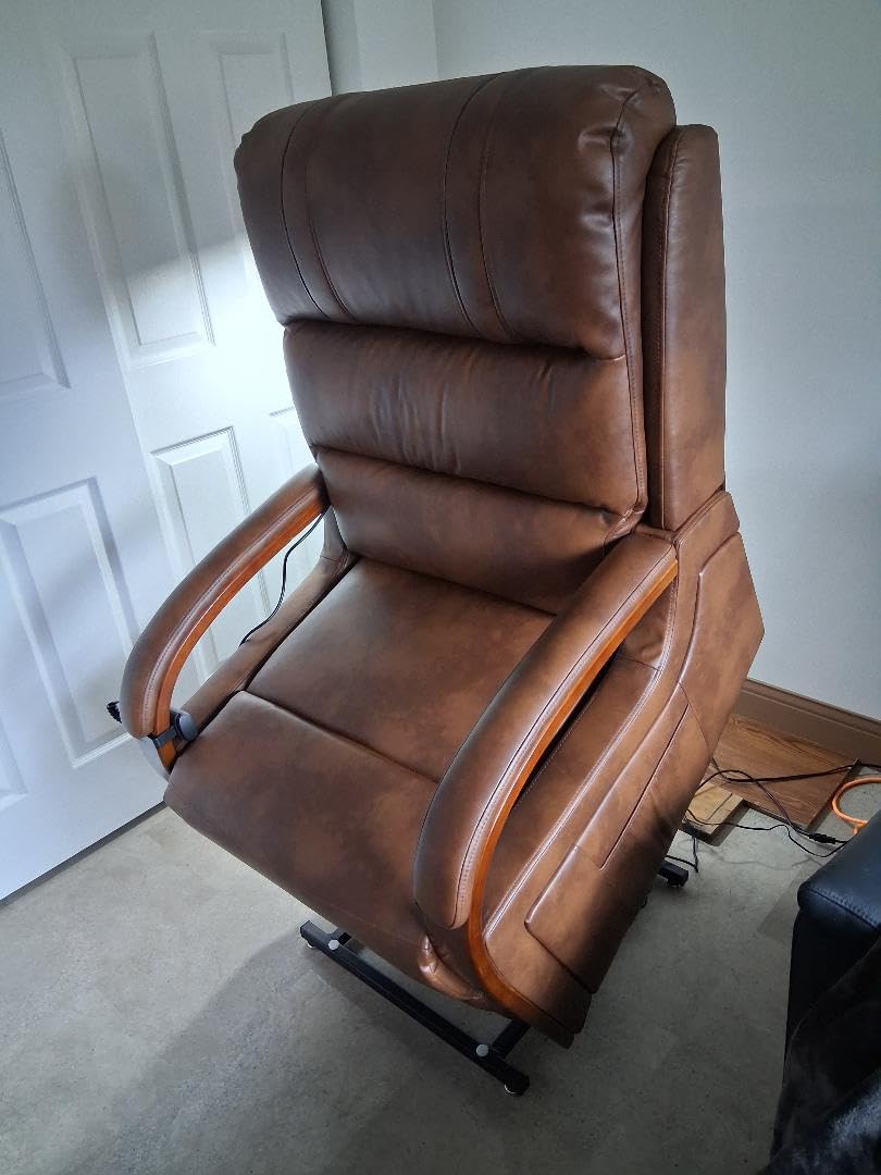 Power Lift Recliner Chair for Elderly People, Dual Motor Lift Chair with Vibration Massage and Heat, Lay Flat Recliner with Solid Wood Armrest, Standing Assistance customer photo 2