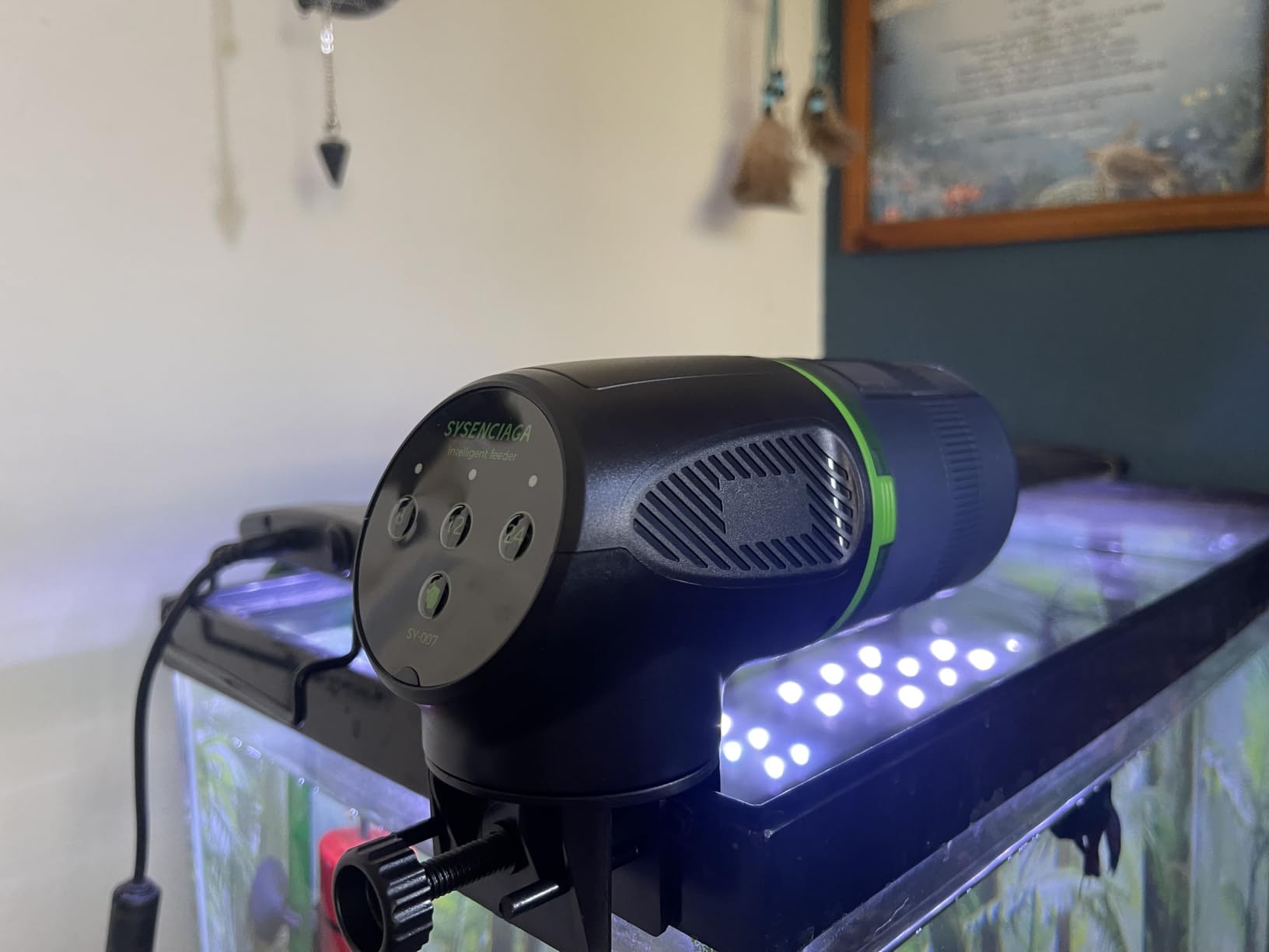 Automatic Fish Feeder for Aquarium, Auto Food Dispenser with Timer, 250 ml Fishs Feeder for Pellets Granules & Strips, Automatic Fish Dispenser for Small Tank, Big Aquariums & Pond customer photo 1