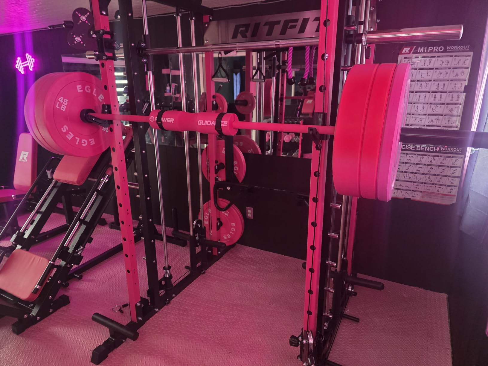 HANDBODE Olympic Barbell 6.5 ft/7 ft, 2 Inch Straight Women's Bars, 35 lb/45 lb Weight Bar, 1000 lb High-Capacity customer photo 1