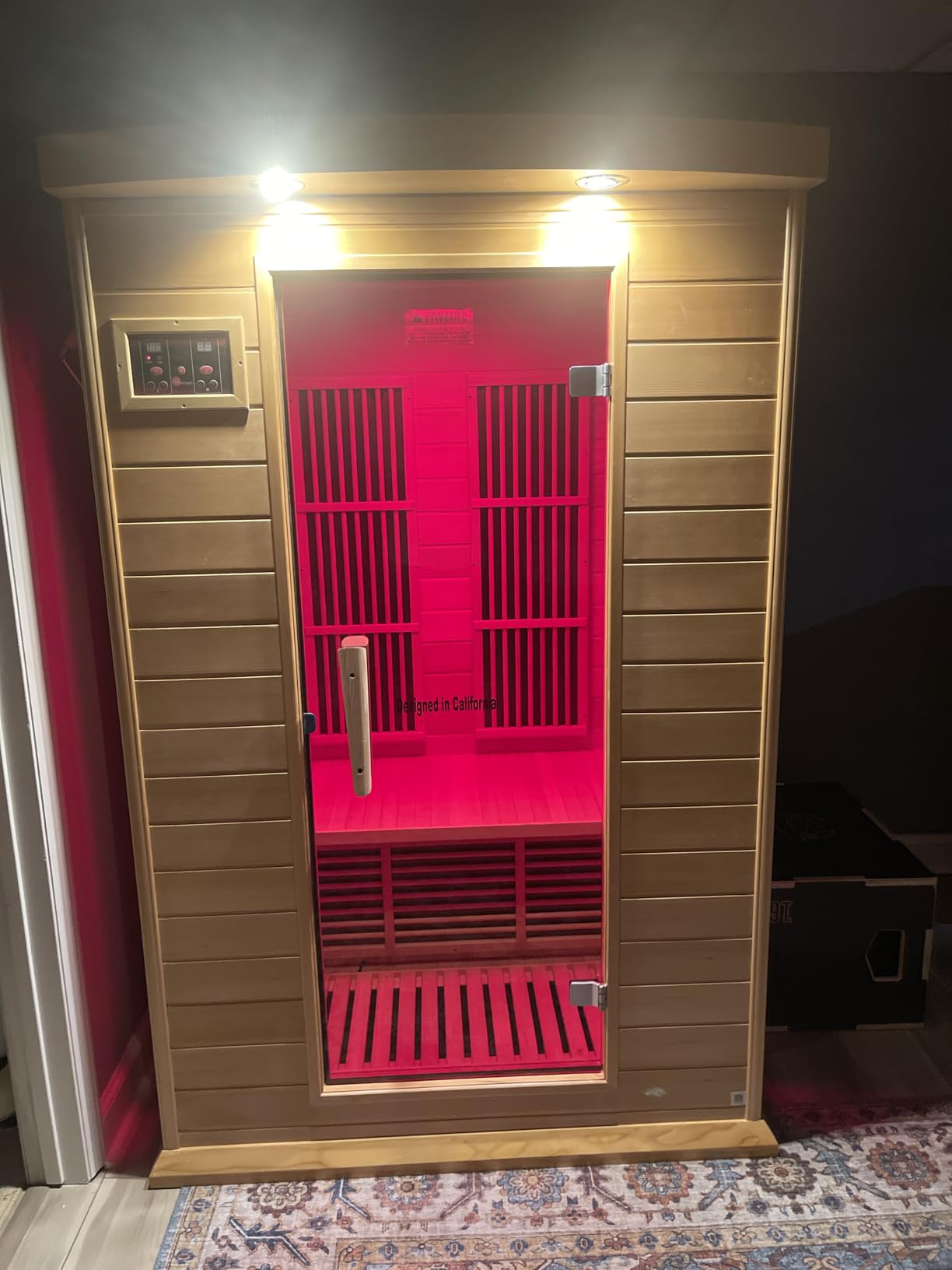 DYNAMIC SAUNAS Elite 1 Person Compact Ultra Low EMF FAR Infrared Sauna with Red Light Therapy & Bluetooth Speakers - Personal Indoor for Home & Gym customer photo 1