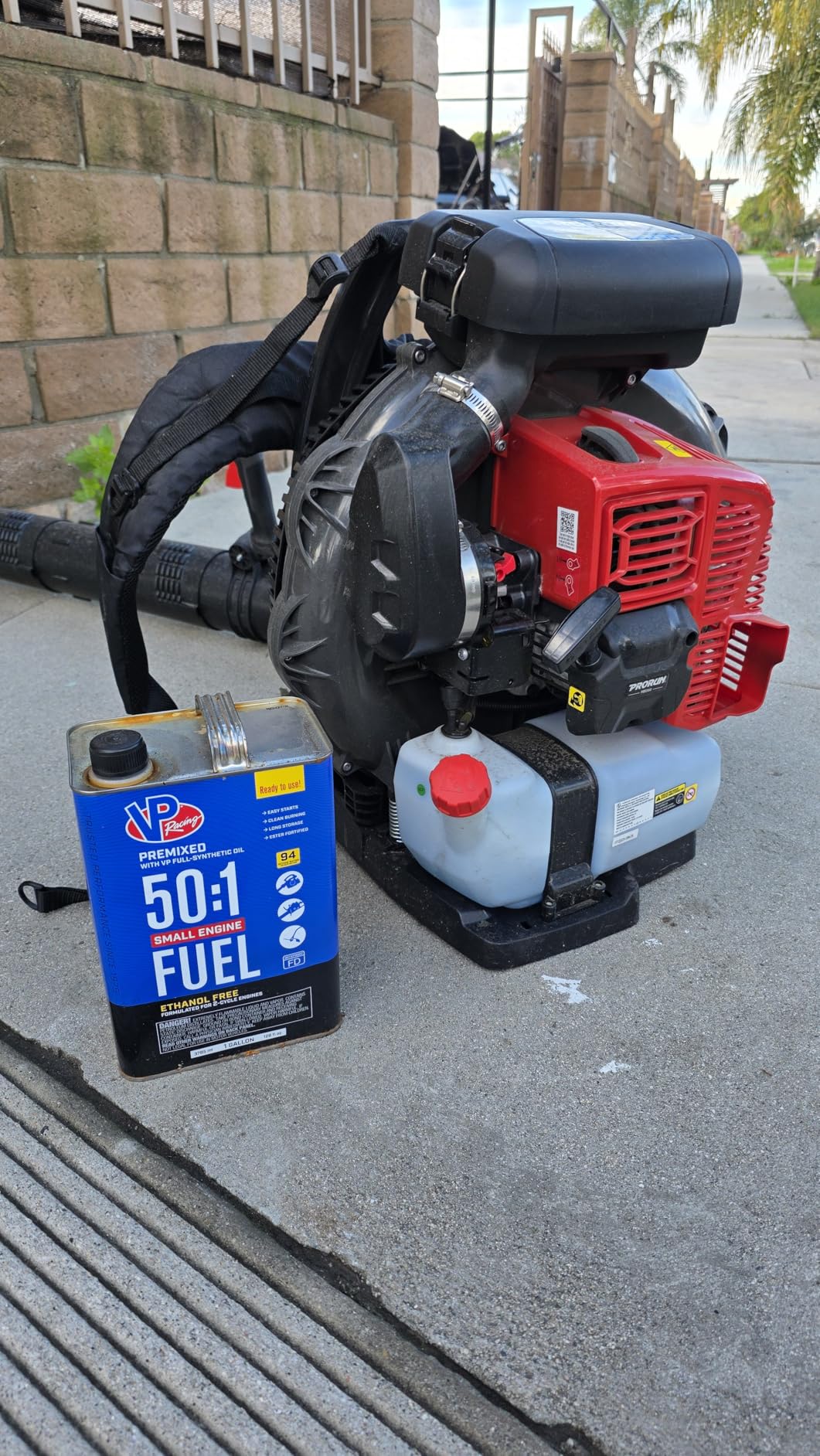 PRORUN PBB3000 Gas Backpack Leaf Blower, 79.9cc Commercial-Grade, 250 MPH, 1125 CFM customer photo 1