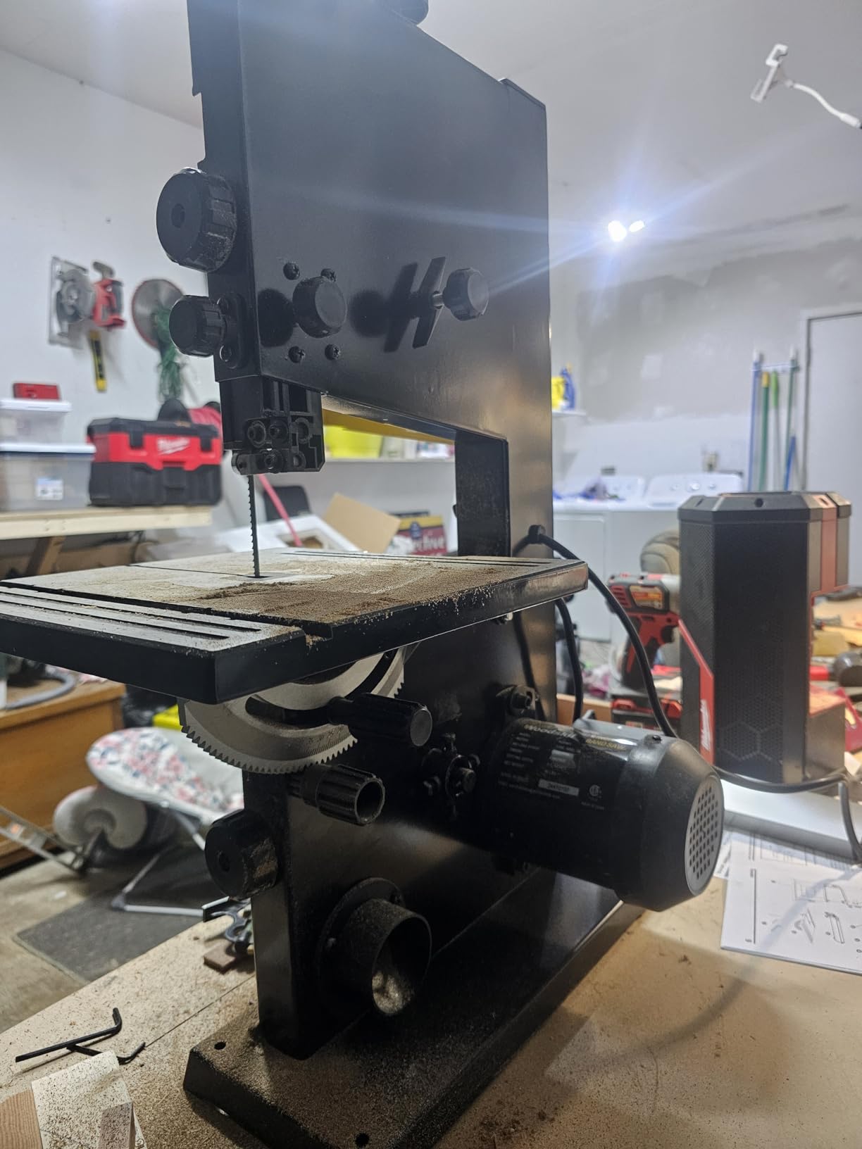 Woodskil 10 Inch Dual Speed Band Saw with Stand, 4.3A 2360/3000 FPM Benchtop Bandsaw with Quick Tension System and Quick Tool-Free Doors for Hard and Soft Woodworking, DIY customer photo 2