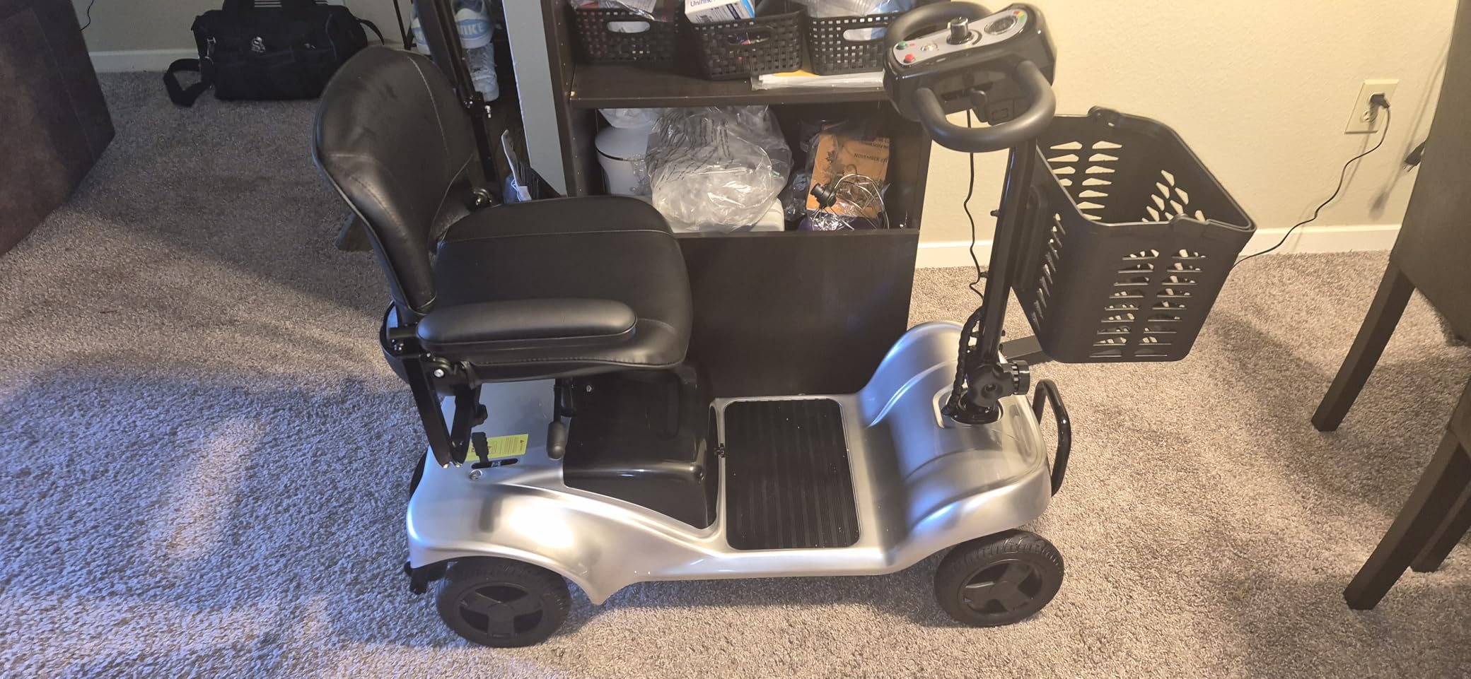 Mobility Scooter for Adults,4 Wheel Mobility Scooter,15 Miles Range,300WHBattery,300LBS Capacity,Lightweight andPortable,with LED Headlights andBasket,Charger Included（Red） customer photo 1