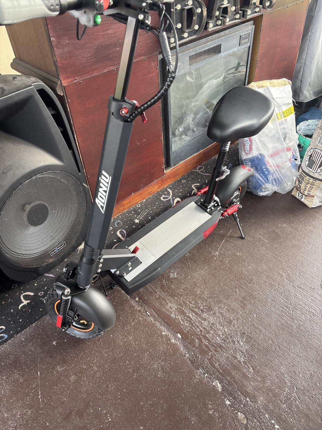 M4 Electric Scooter for Adults Escooter with Seat Off Road E Scooter 25-30mph Fast 300 Lbs+ Heavy Duty Electric Scooters Long Range 31 Miles All Terrain Foldable for Teens Commuting customer photo 2