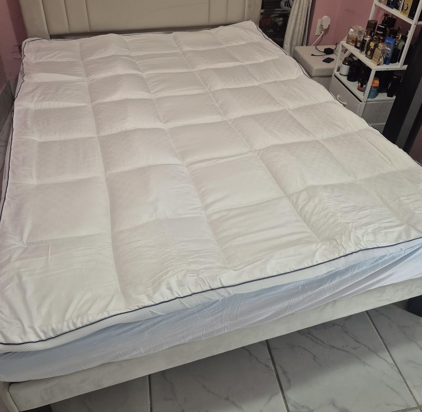 Dual Layer 4 Inch Memory Foam Mattress Topper Queen Size, 2