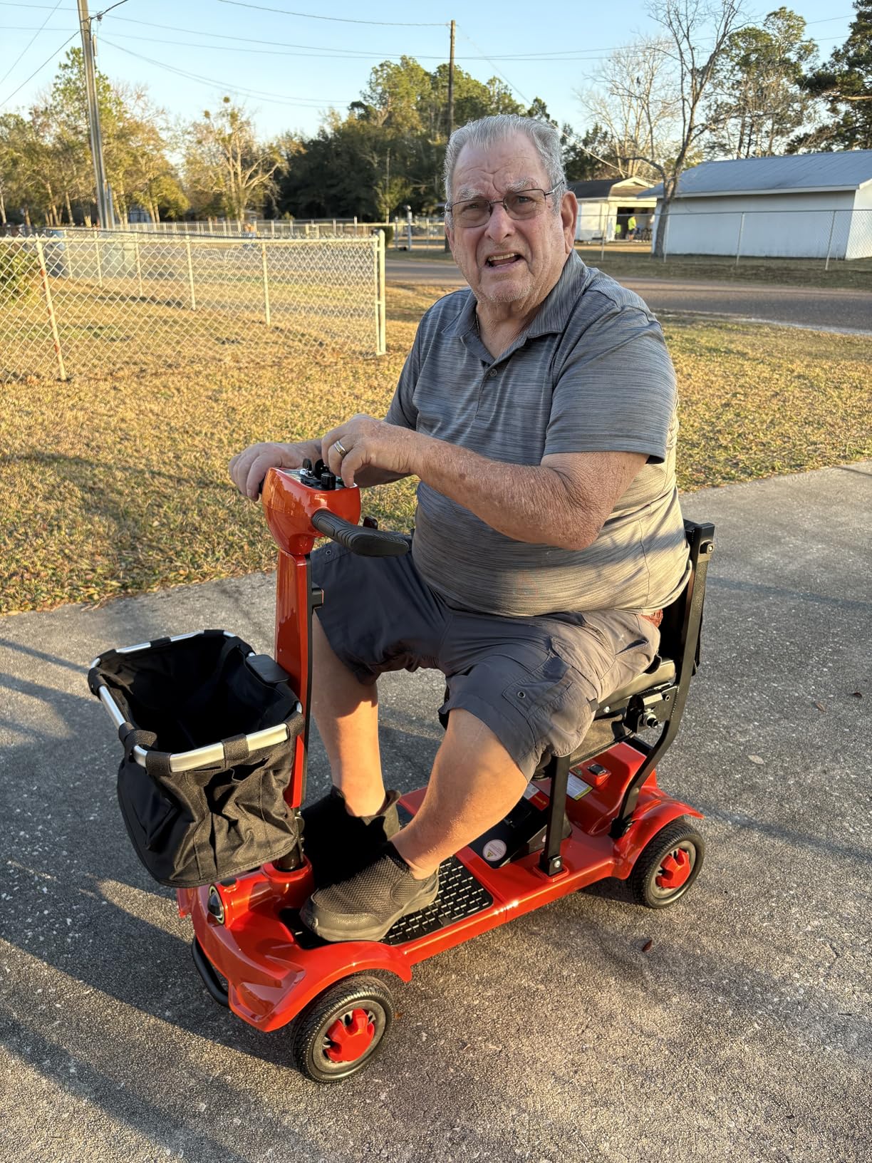 Electric Mobility Scooter 24 Mile Long Range, 42lb Ultra Lightweight Folding Electric Scooter for Seniors, Travel-Friendly with Removable Basket, Cruise & Airline Approved customer photo 2