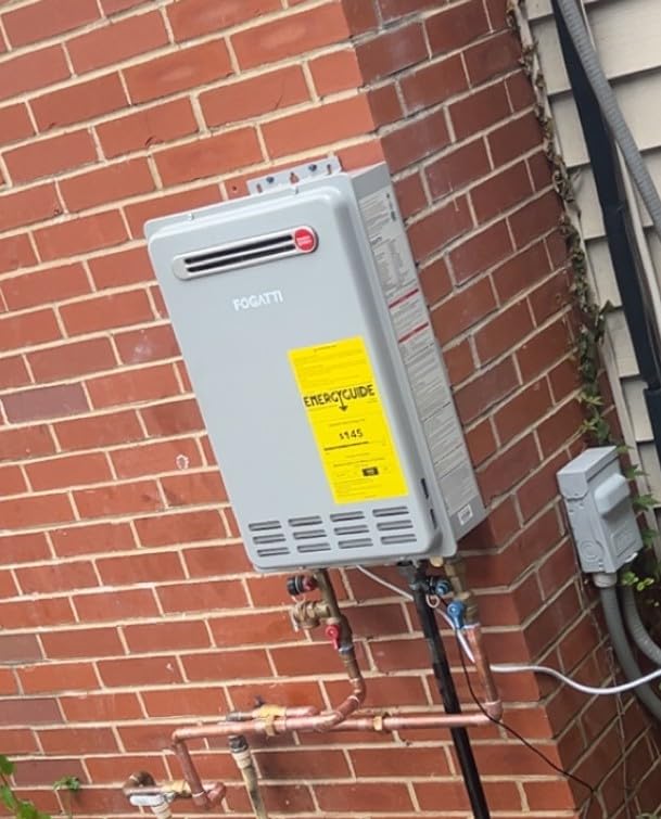 FOGATTI Natural Gas Tankless Water Heater Outdoor - Max 8.1 GPM 180,000 BTU, CSA Certified Compact Design On Demand Instant Hot Water Heater - Instagas Comfort 180S Series customer photo 1
