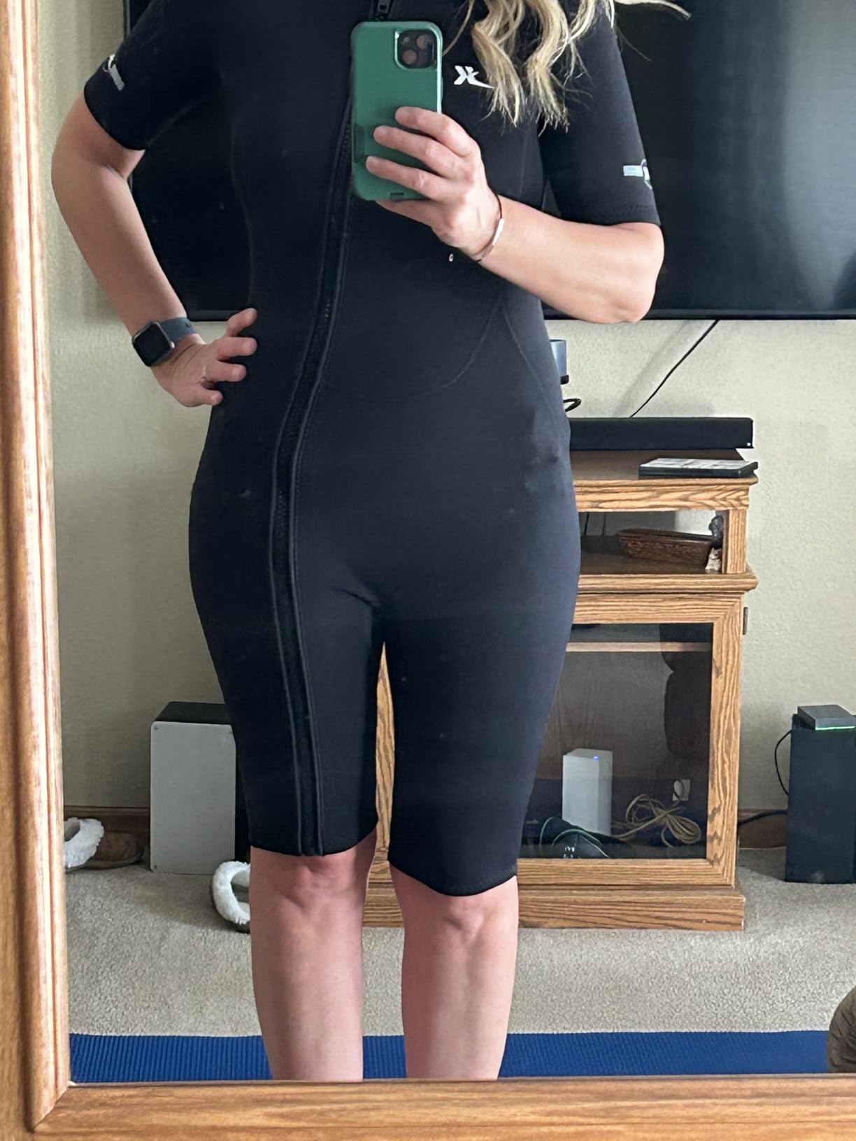 2mm Shorty Wetsuit Womens Front Zip Neoprene Diving Suit for Swimming Surfing Diving customer photo 1