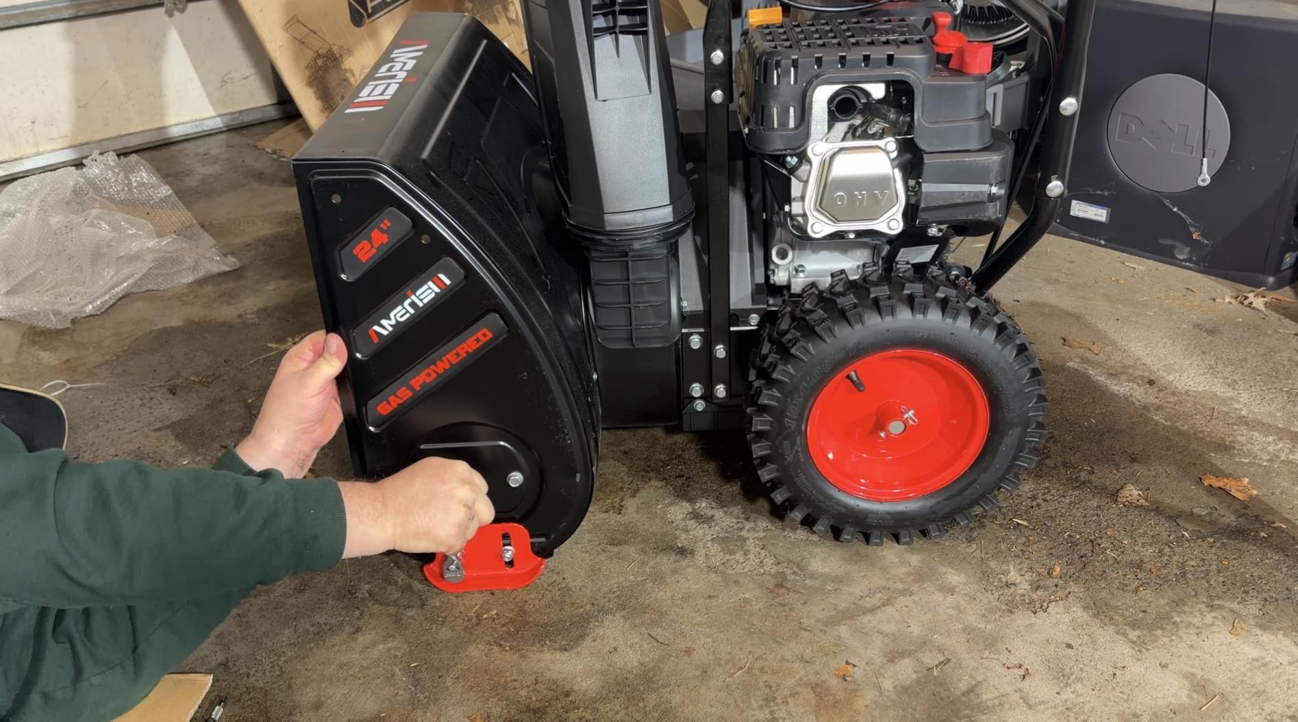 AMERISUN Gas Snow Blower 21-Inch, Single Stage 212cc Snow Thrower with Rotating 180°Adjustable Chute, Lightweight Foldable Gas Powered Snow Removal for Driveways, Sidewalks & Home Use customer photo 2