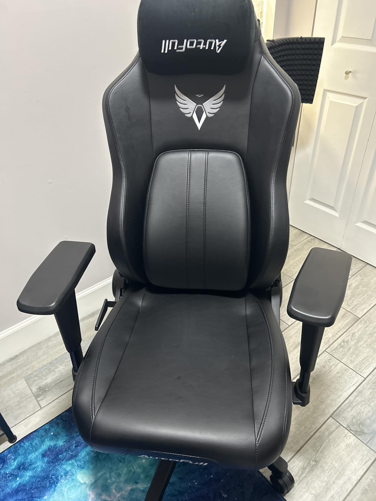 AutoFull M6 Ergonomic Gaming Chair - with 3rd-Gen Dynamic Lumbar Support, Lumbar & Leg Massage, Ventilated & Heated Seat, 360 Mechanical Armrests, Retractable Footrest (Black) customer photo 1