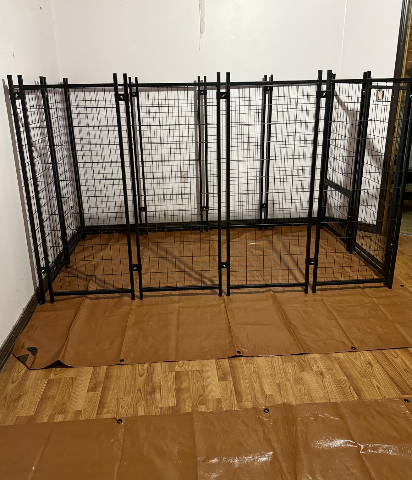 Dog Kennel Outdoor, Weatherproof Outside Dog Kennel with Roof & Swivel Feeders and Removable Dog Door, Heavy Duty Outdoor Kennels Dog Enclosure Run for Medium Large Dogs (8'L x 4'W x 6'H) customer photo 2