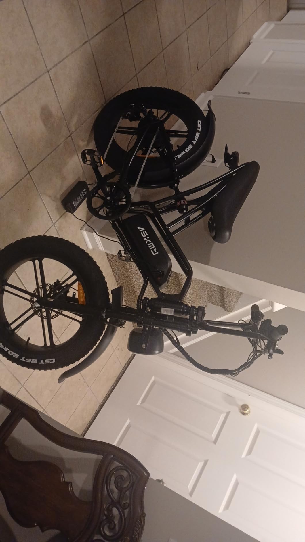 Fat Tire Electric Mountain Bike, All Terrains Electric Bicycles, 1500W Peak Motor Dirt E-Bike with 60 Miles PAS Range (E500-48V 15Ah) customer photo 1