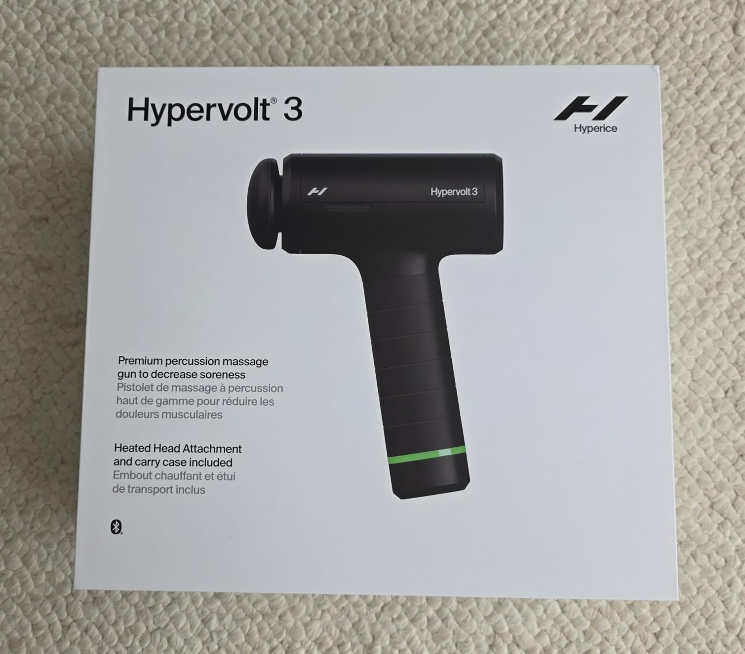Hyperice Hypervolt 3 - QuietGlide Technology Handheld Percussion Massage Gun, 5 Speeds, 5 Interchangeable Heads customer photo 1