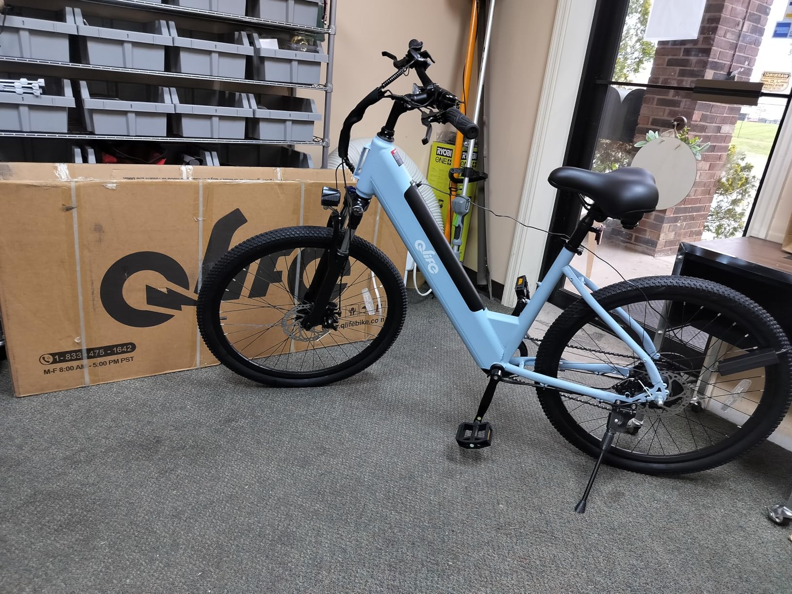 Qlife Cityone Electric Bike for Adults & Teens, Step-Through Commuter Ebike, 1000W Peak Motor, 55-Mile Range, 48V Removable Battery, 26-Inch City Tires, 7-Speed, Up to 25 MPH customer photo 2