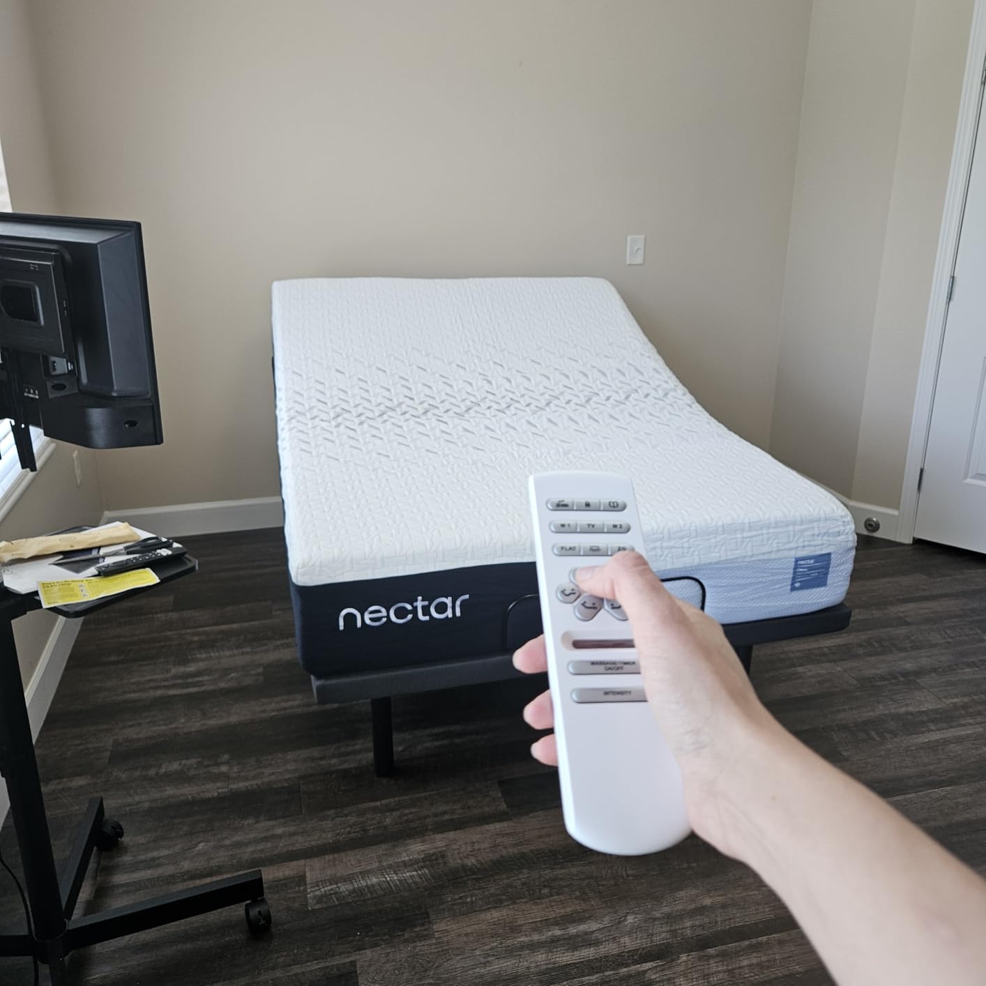 Nectar Premier Adjustable Base - Split King - Head & Foot Incline - Wireless Remote with Memory- 3 Massage Settings - 4 USB Ports - Anti-Snore & Zero Gravity customer photo 1
