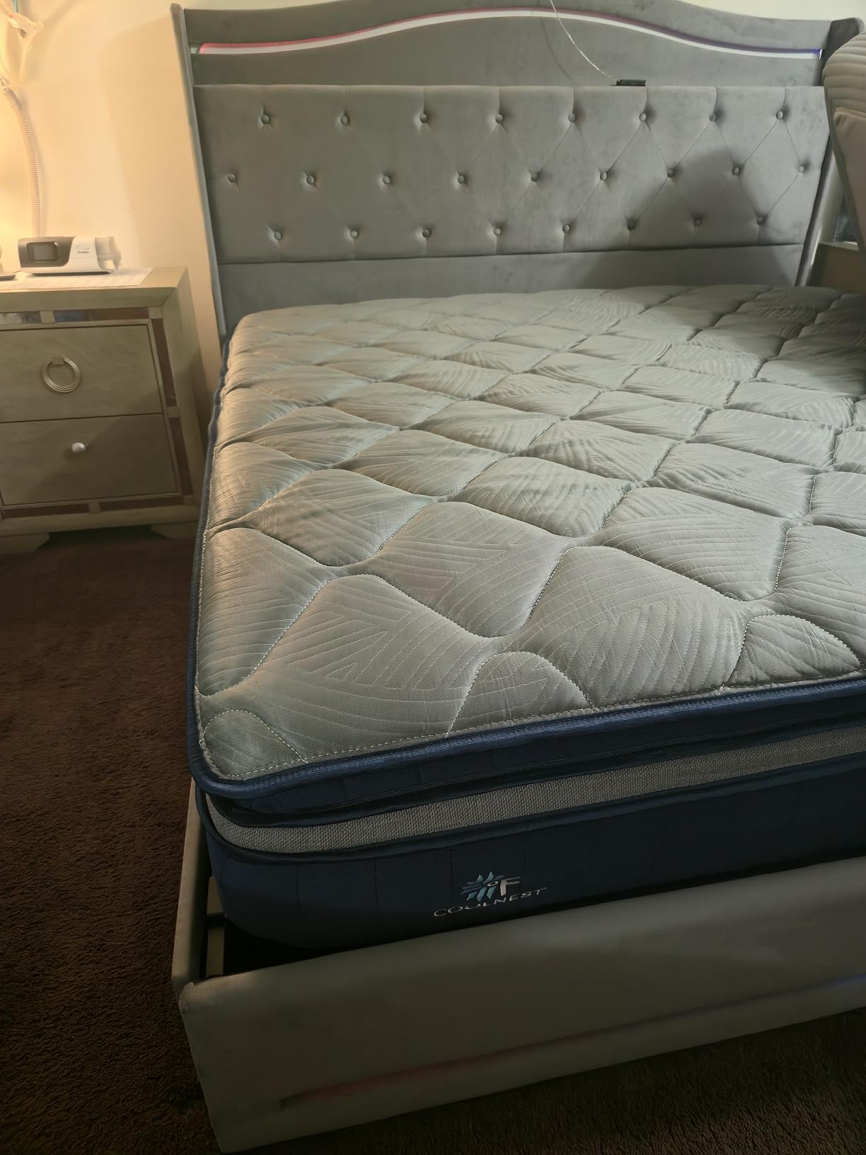 Sweetnight CoolNest 14 Inch King Size Mattress, Hybrid King Mattresses with DuoSense Pillow Top & Memory Foam for Feels up to 8 Degree Cooler, Medium Firm Mattress for Pressure Relief CertiPUR-US Certified customer photo 1