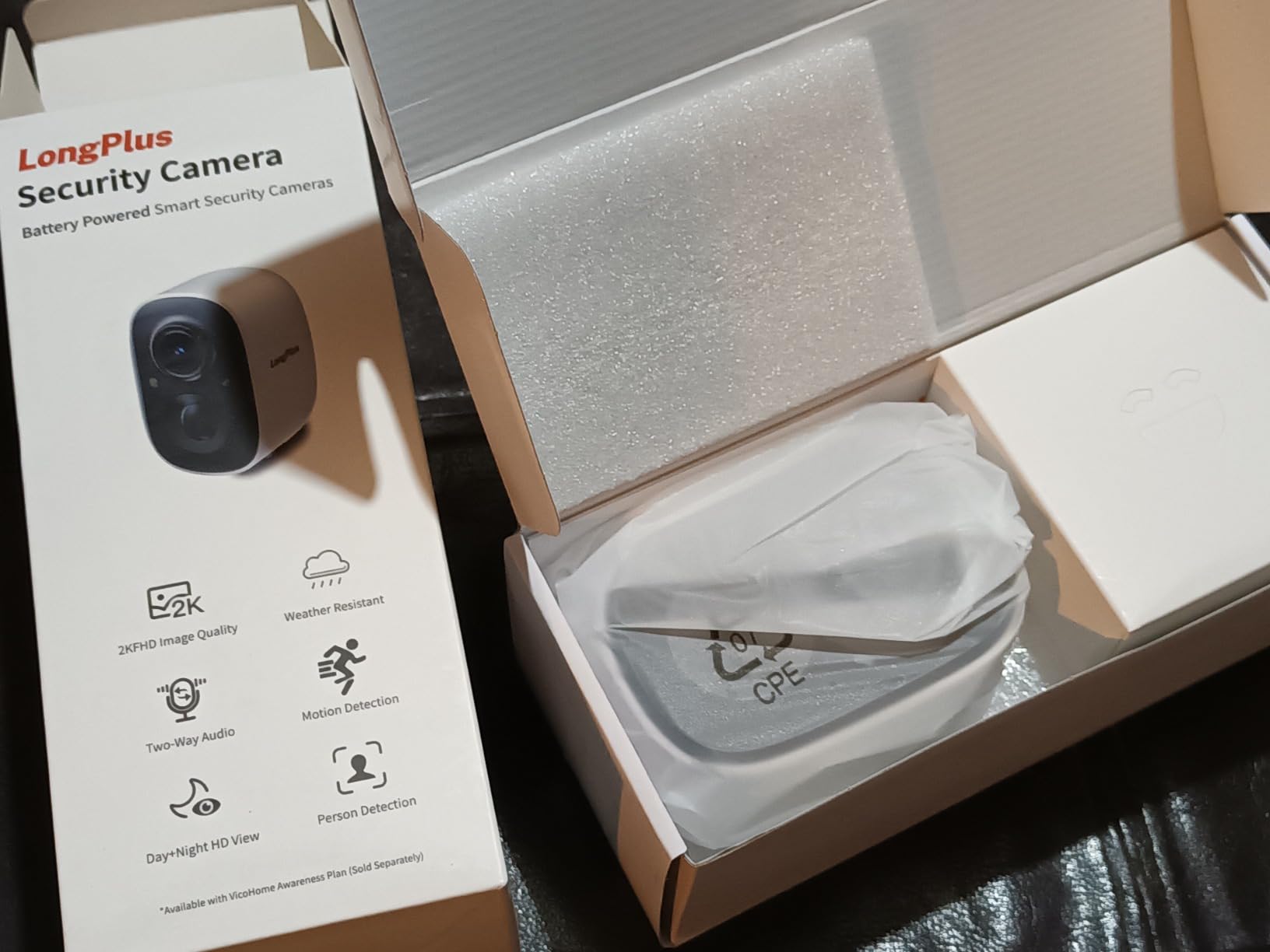 LongPlus 8MP Security Cameras Wireless Outdoor: 4K Battery Powered Security Camera, Outside Camera Support 2.4G/5GHz WiFi, 24/7 Recording, Color Night Vision, AI Motion Detection, SD/Cloud Storage customer photo 2