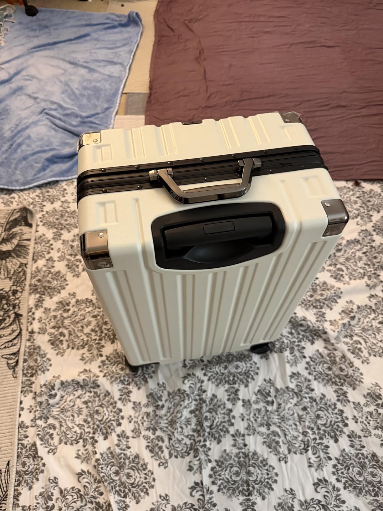 Aluminum Frame Luggage 28 Inch Checked Suitcase with Spinner Wheels TSA Approved No Zipper Hard Shell Luggage PC+ABS Travel Suitcase Black customer photo 1