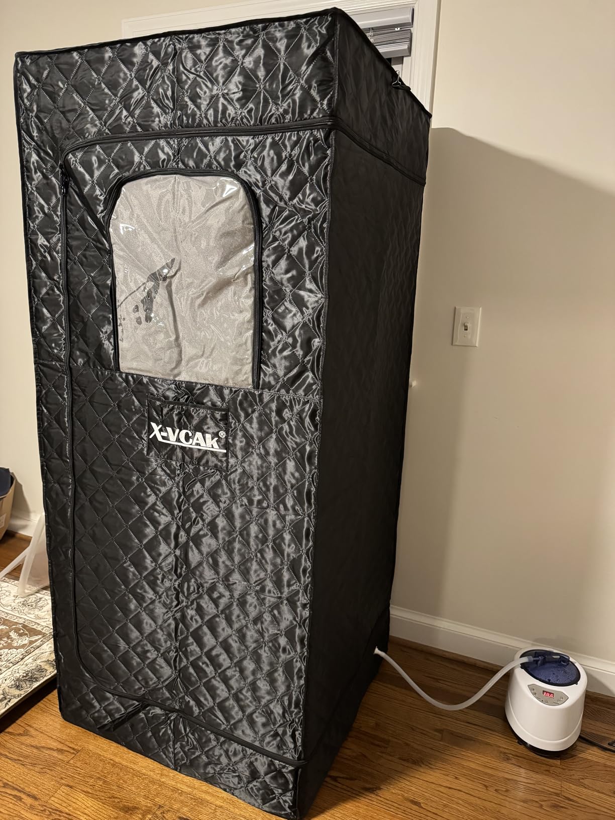 X-Vcak Upgraded 2 Person Sauna, Portable Sauna with 5 Layer Waterproof, Portable Steam Sauna Tent with 2 Steamers, 2 Folding Chair, 71