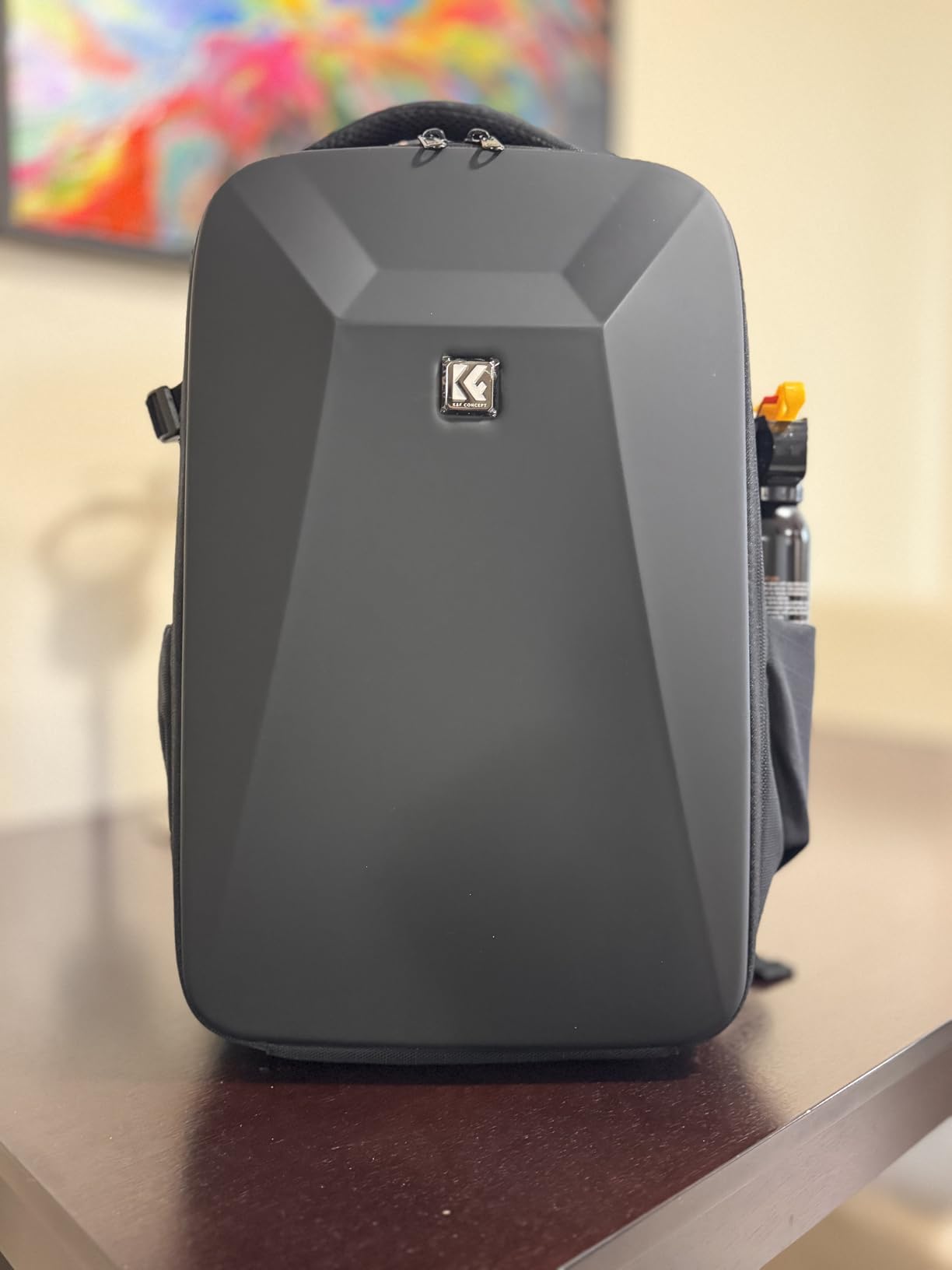 K&F CONCEPT Camera Backpack, Hardshell Photography DSLR Camera Bag, 15-15.6 Inch Laptop Compartment, Waterproof, Hard Shell Camera Case, Compatible with Canon/Nikon/Sony/DJI Mavic Drone, B07 customer photo 2