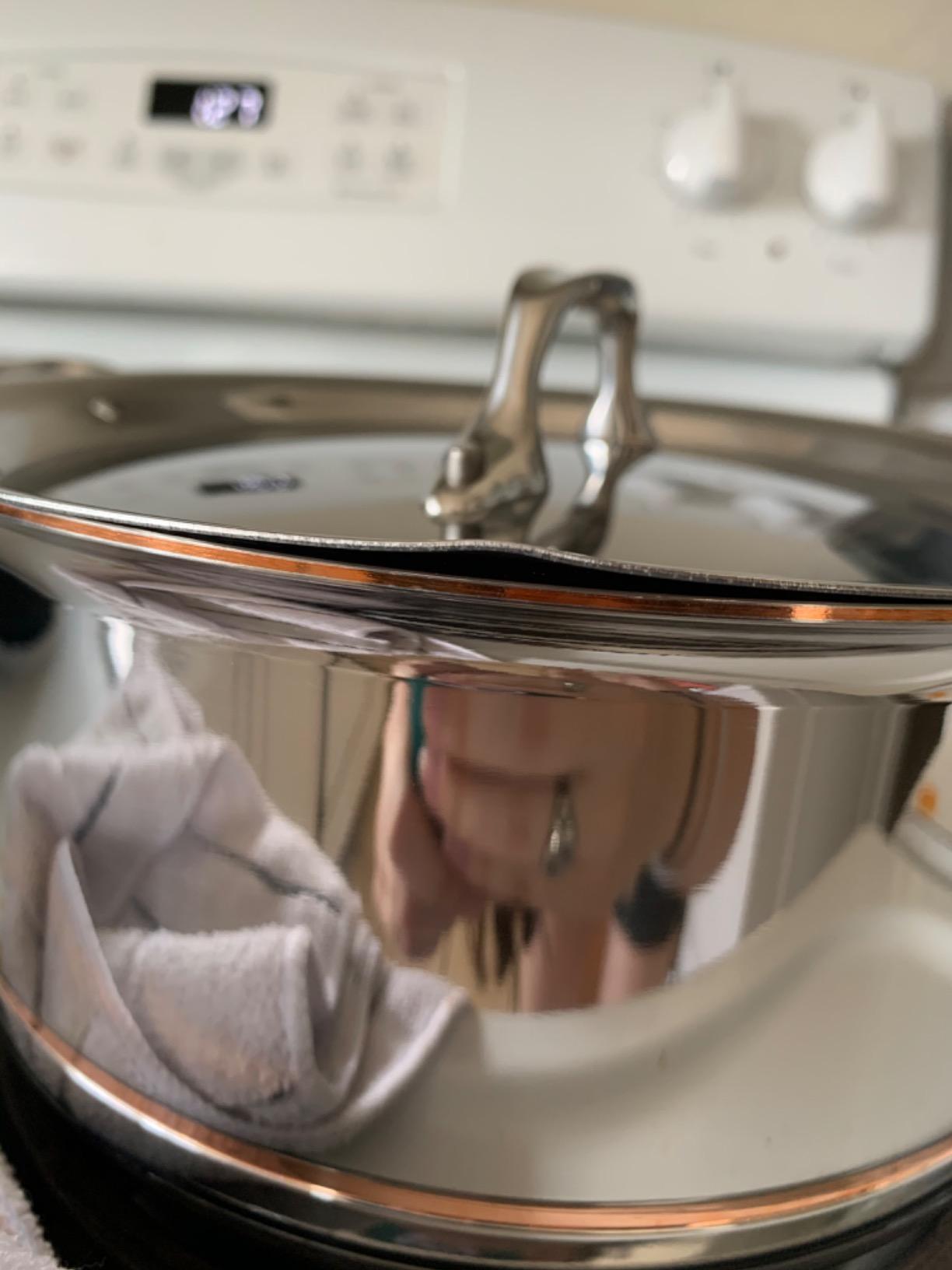 All-Clad Copper Core Stainless 3 Qt Saucepan with Lid, Made in the USA | Unmatched heat control and precision, Elegant Design, Flared Pouring Edge, Induction Compatible, Oven Safe up to 600F customer photo 1
