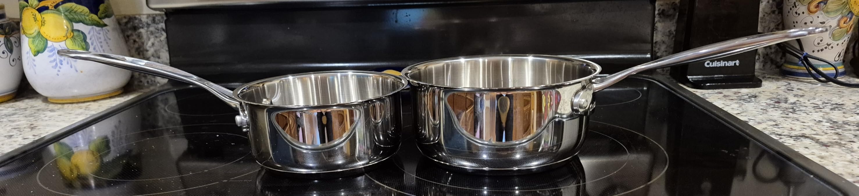 Cuisinart 1.5 Quart Sauce Pan with Cover, Stainless Steel Pot with Lid, Compatible with Induction, Electric, Gas Cooktops, Oven Safe Saucepan, Cool Grip Handles customer photo 2