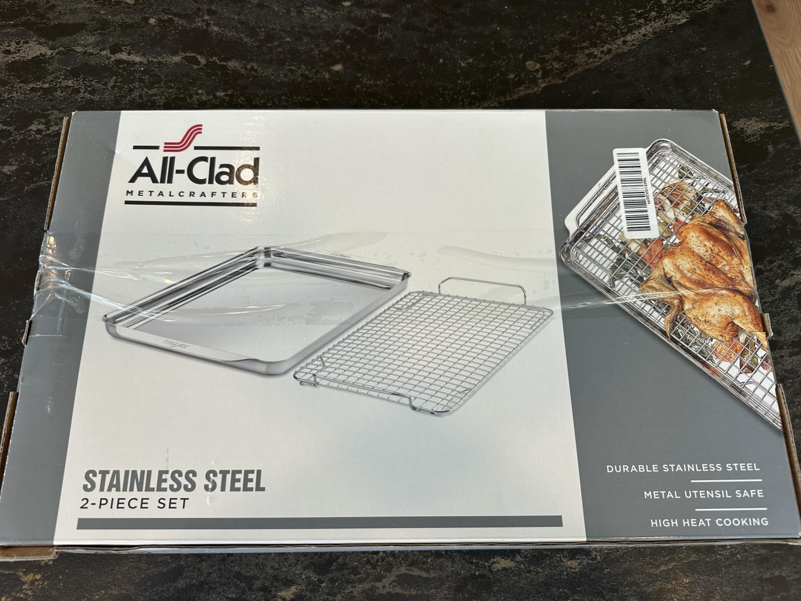 All-Clad Specialty Stainless Steel Roaster and Nonstick Rack 16x13x5 Inch Oven Broiler Safe 600F Roaster Pan, Pots and Pans, Bakeware, Turkey, Silver customer photo 2