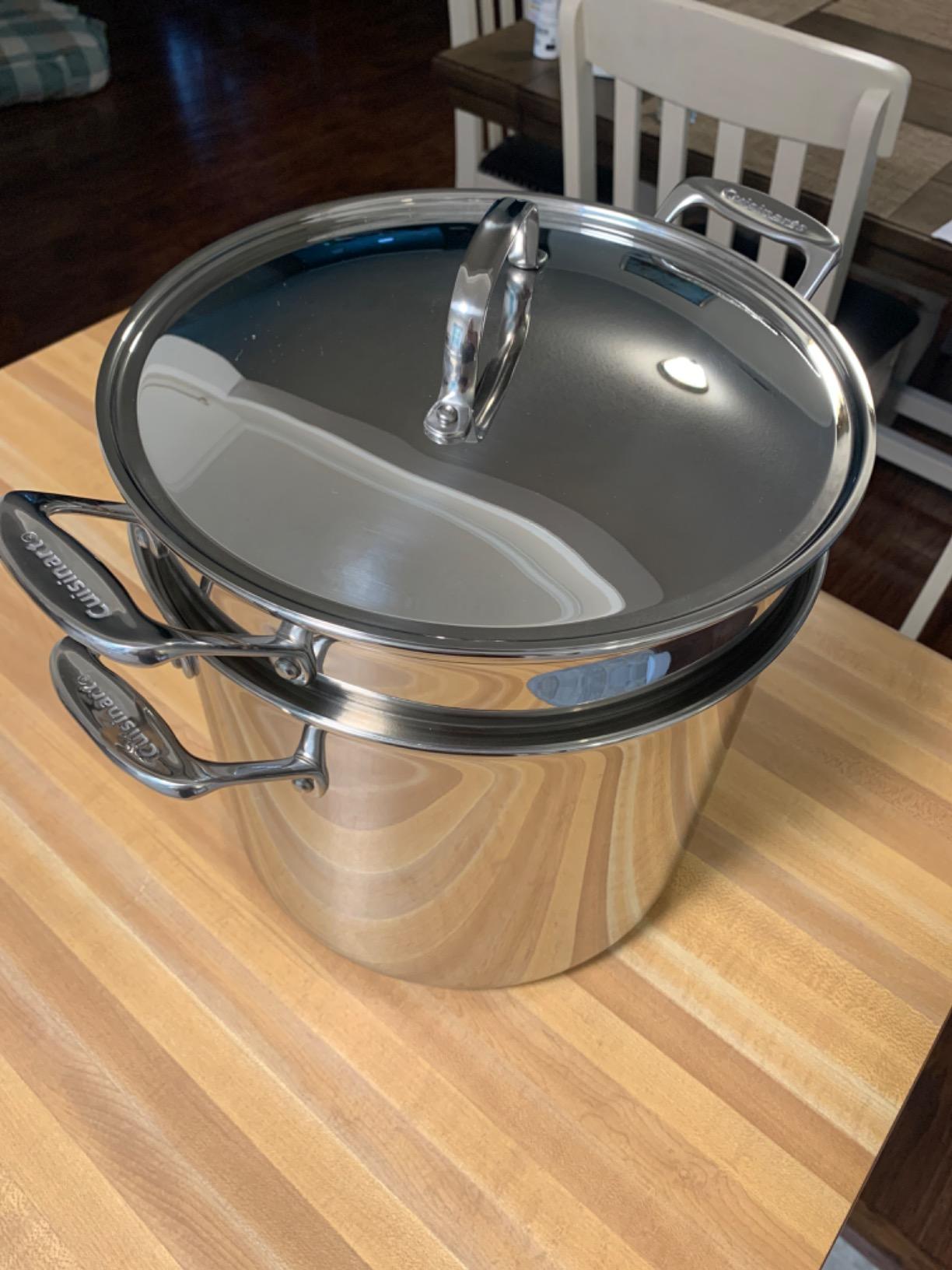 Cuisinart 4-Piece Cookware Set, 12 Quarts, Chef's Classic Stainless Steel Pasta/Steamer, 77-412P1 customer photo 2