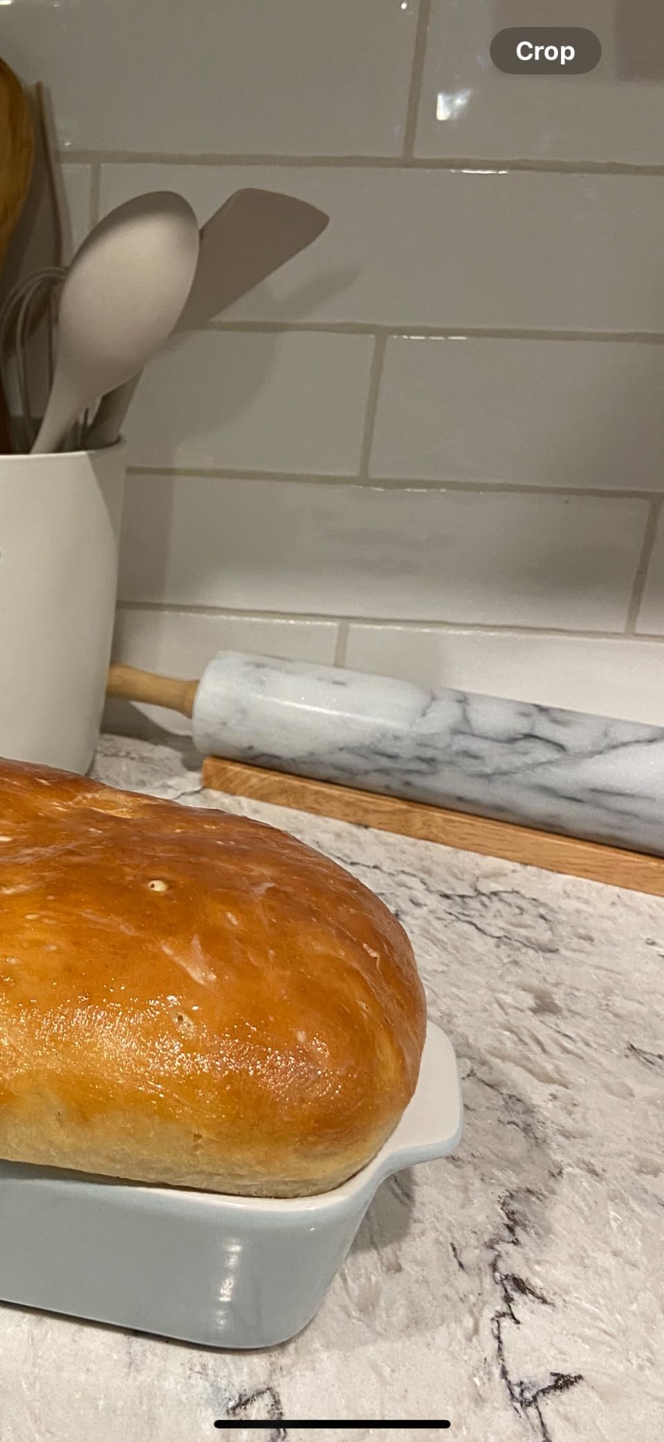 Fox Run Polished Marble Rolling Pin with Wooden Cradle, 10-Inch Barrel, White | Marble Stays Cool For Pastry | Heavy Dough Roller For Easy Rolling & Baking | Includes Stand | Naturally Non-Stick Surface customer photo 2