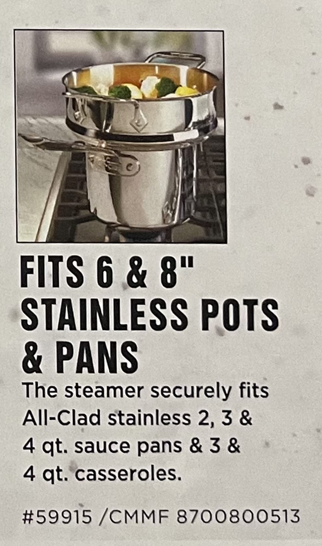All-Clad Stainless Steel 3 Qt. Universal Steamer Insert customer photo 1