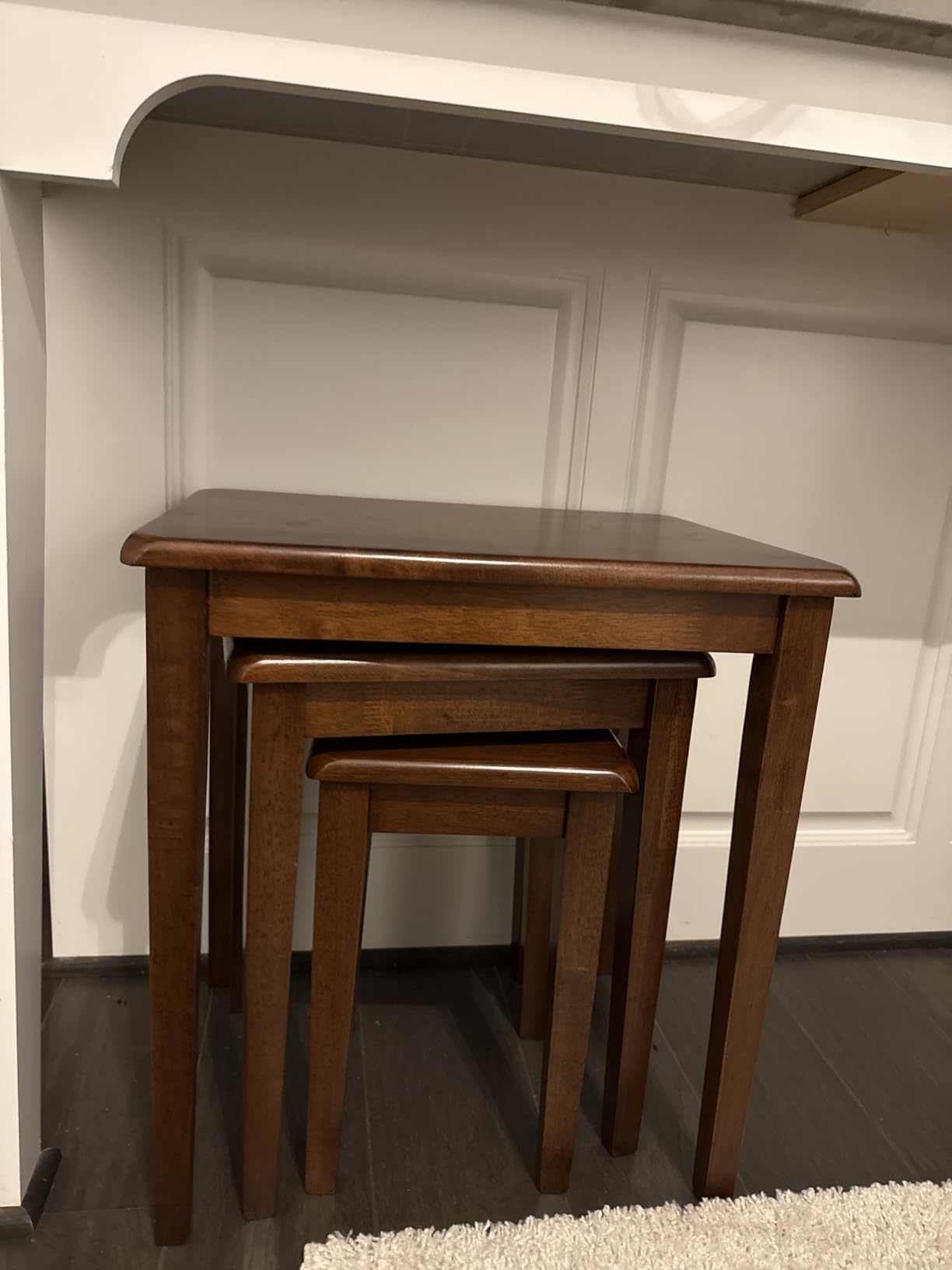 Winsome Regalia Nesting Accent Tables, for Living Room, Walnut, Set of 3 customer photo 2