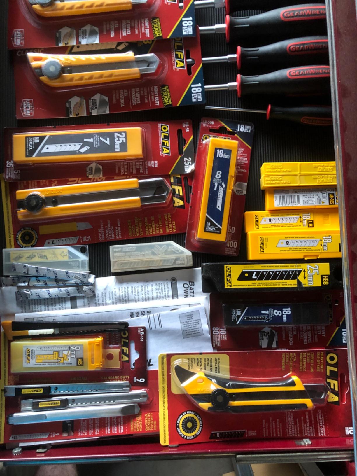OLFA 18mm Heavy-Duty Utility Knife (L-1) - Ratchet Lock, Snap-Off Japanese Tool Steel Blade customer photo 2