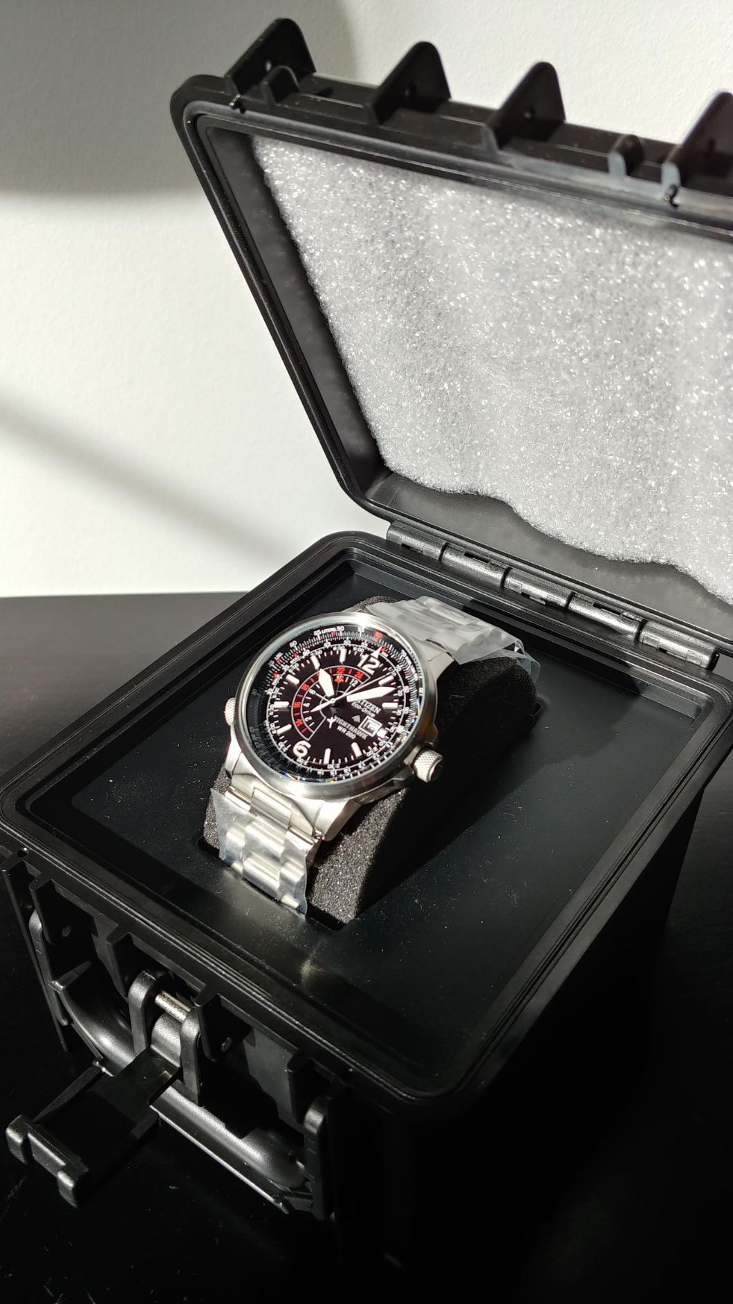 Men's Eco-Drive Promaster Nighthawk 42mm Stainless Steel BJ7000-52E customer photo 1