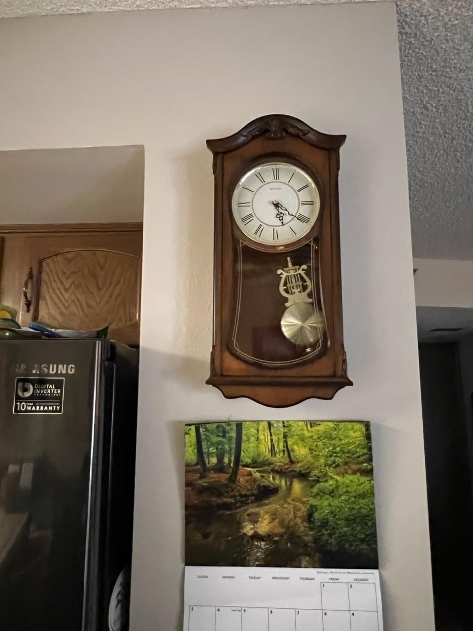 Bulova Clocks C3542 Cranbrook Wall Mount Analog Wooden Chiming Clock, Brown customer photo 1
