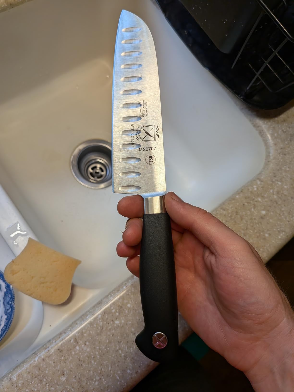 Mercer Culinary M20707 Genesis 7-Inch Santoku Knife, Black customer photo 1