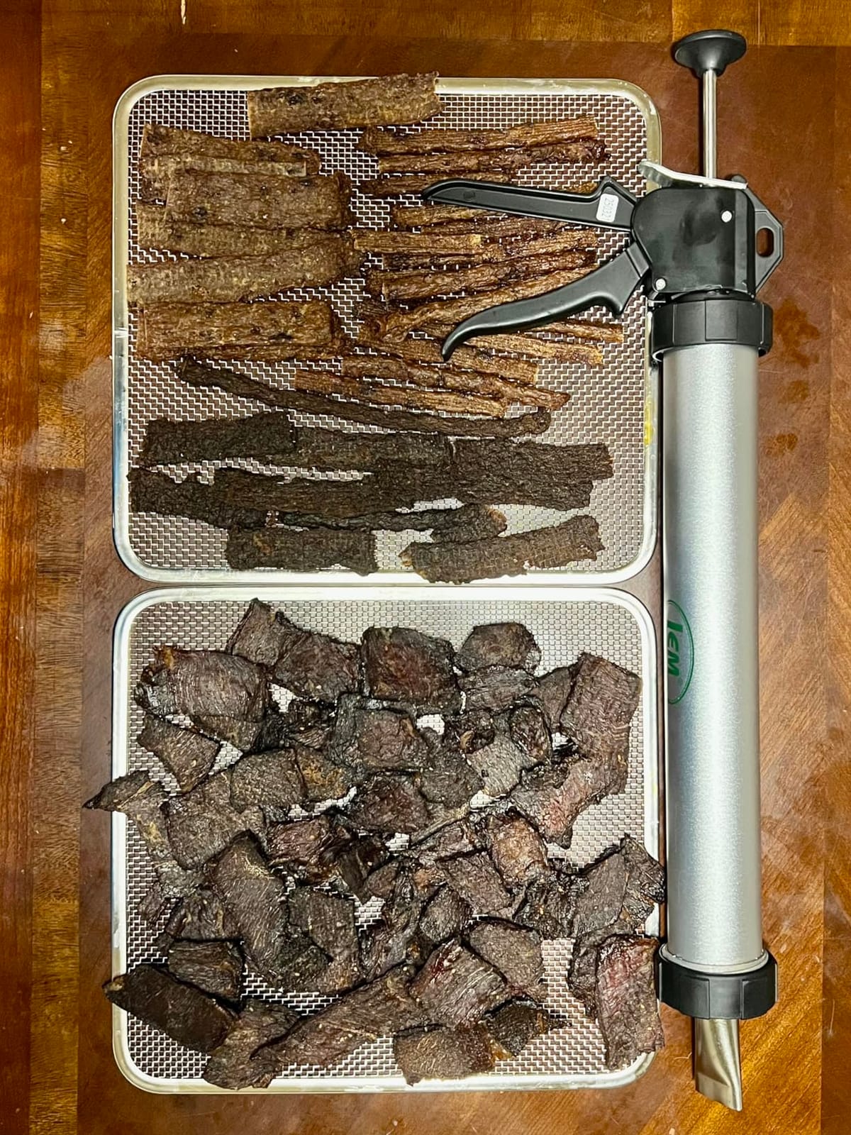 LEM Products Jerky Cannon and Accessories, Anodized Aluminum | Jerky Gun for Homemade Meat Snack Sticks, Includes Nozzles, Meat Seasonings, Cleaning Brush customer photo 1