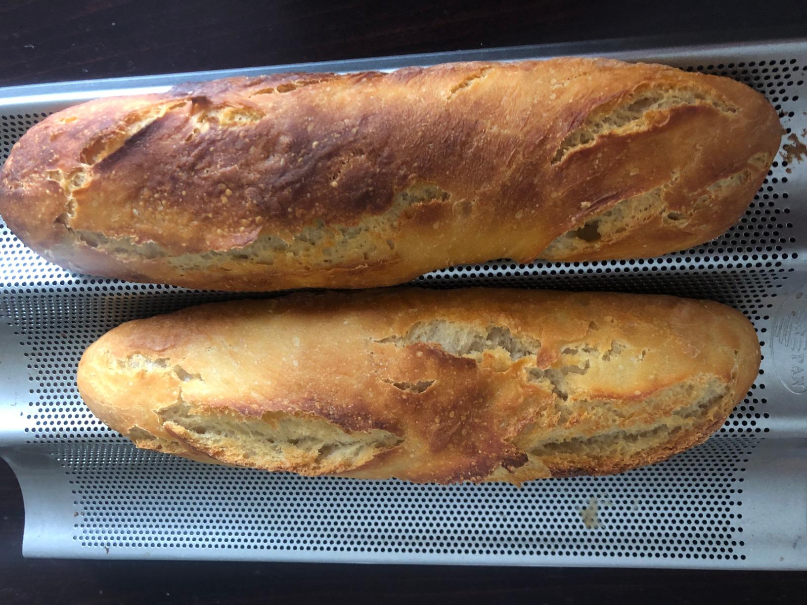 USA Pan Bakeware Aluminum Perforated Nonstick French Baguette Bread Pan, 3-Loaf customer photo 1